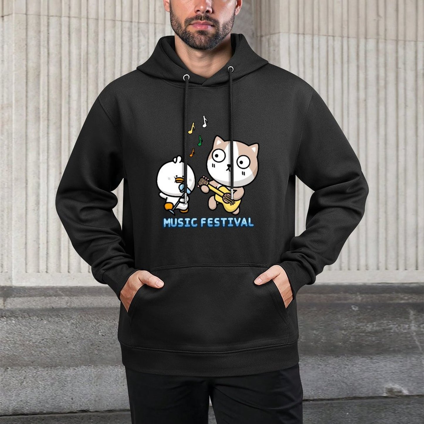 Regular LooseFit Front Graphic Hoodies