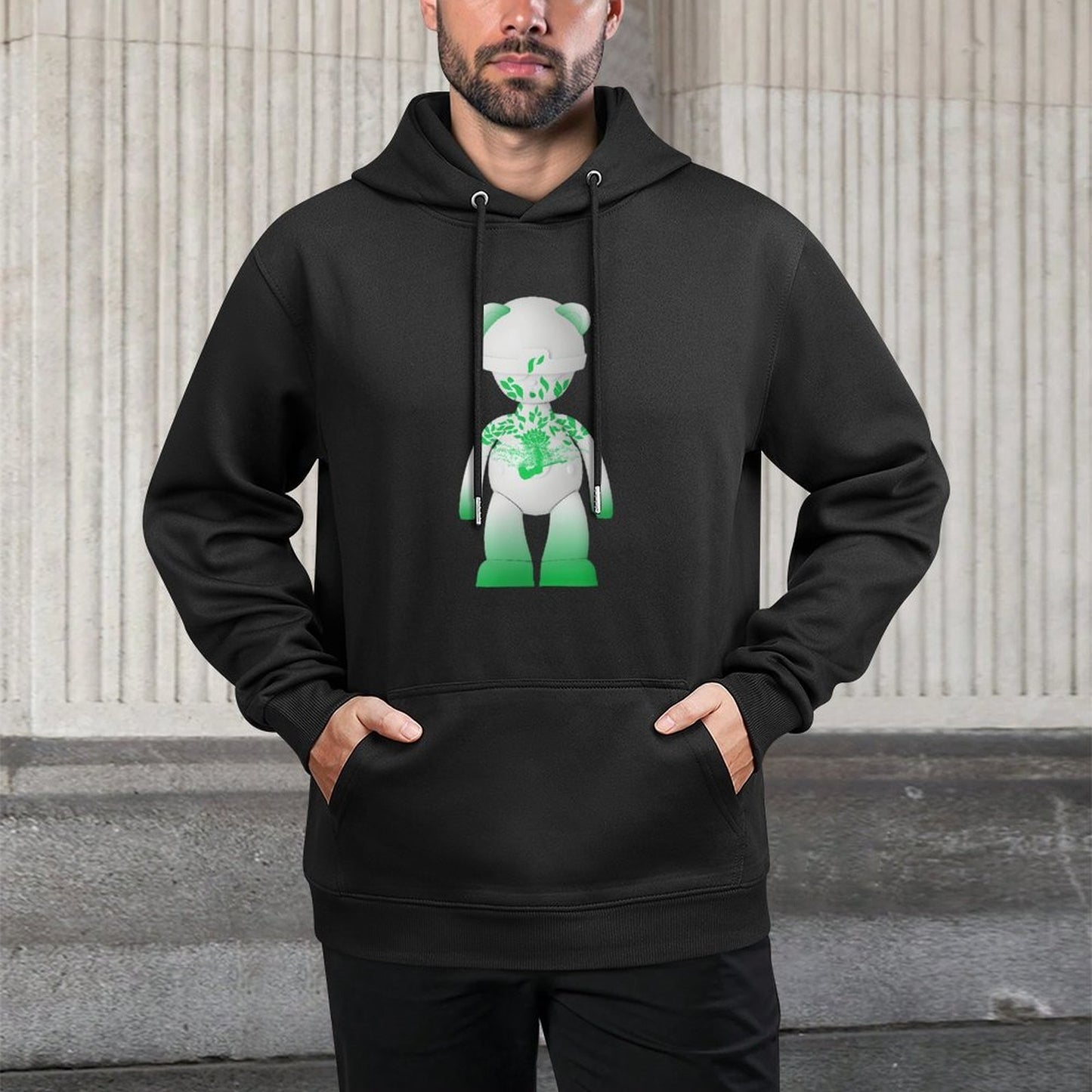 IPIB 250g Hooded Pocket Sweatshirt Front GraphicMen's Hooded  Sweatshirt6000143-1