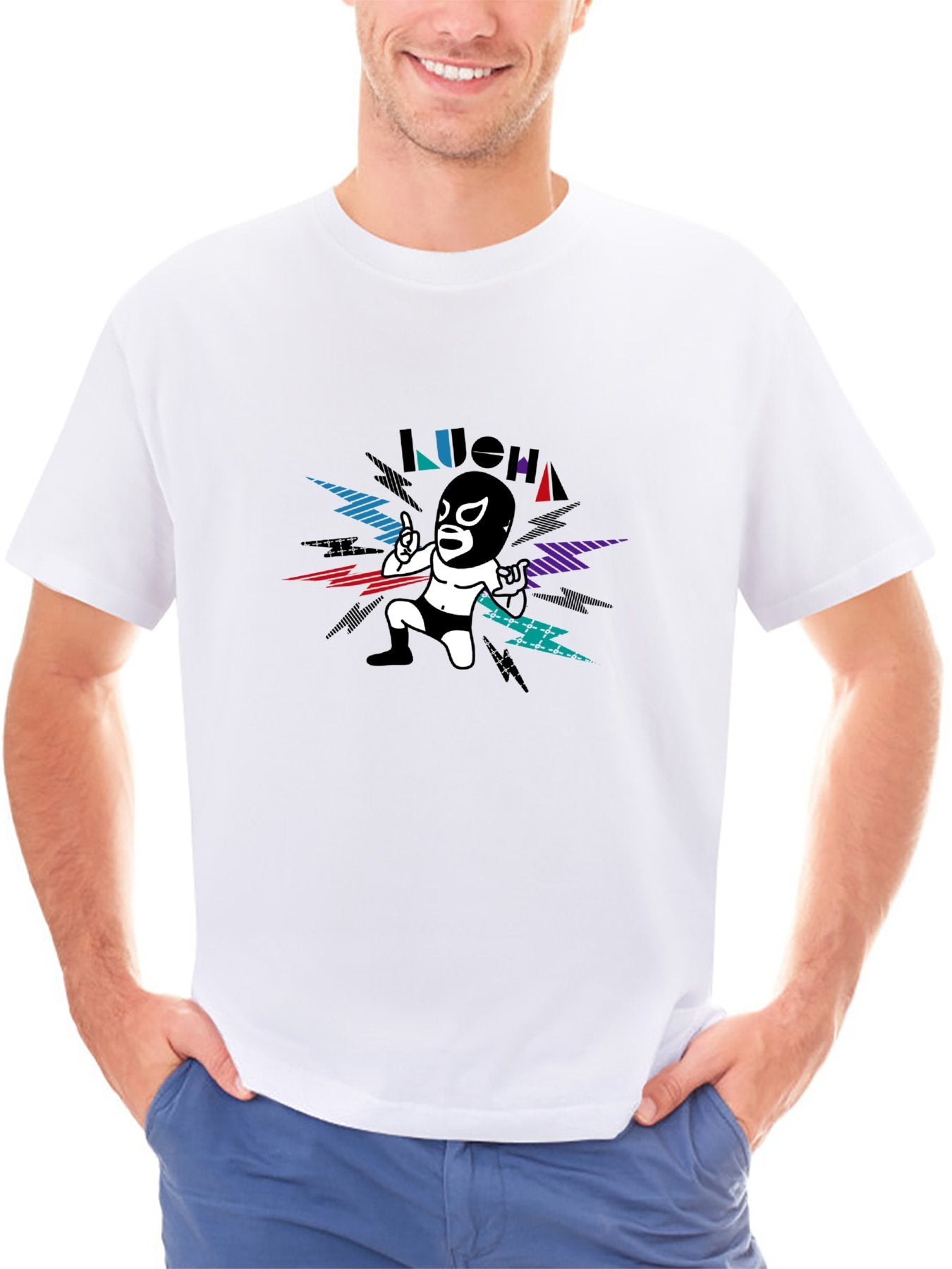 Inkmay Casual Cotton T-shirt Abstract Art With Bold Colors Unisex T-shirtTimelessStyle Smooth T-Shirt