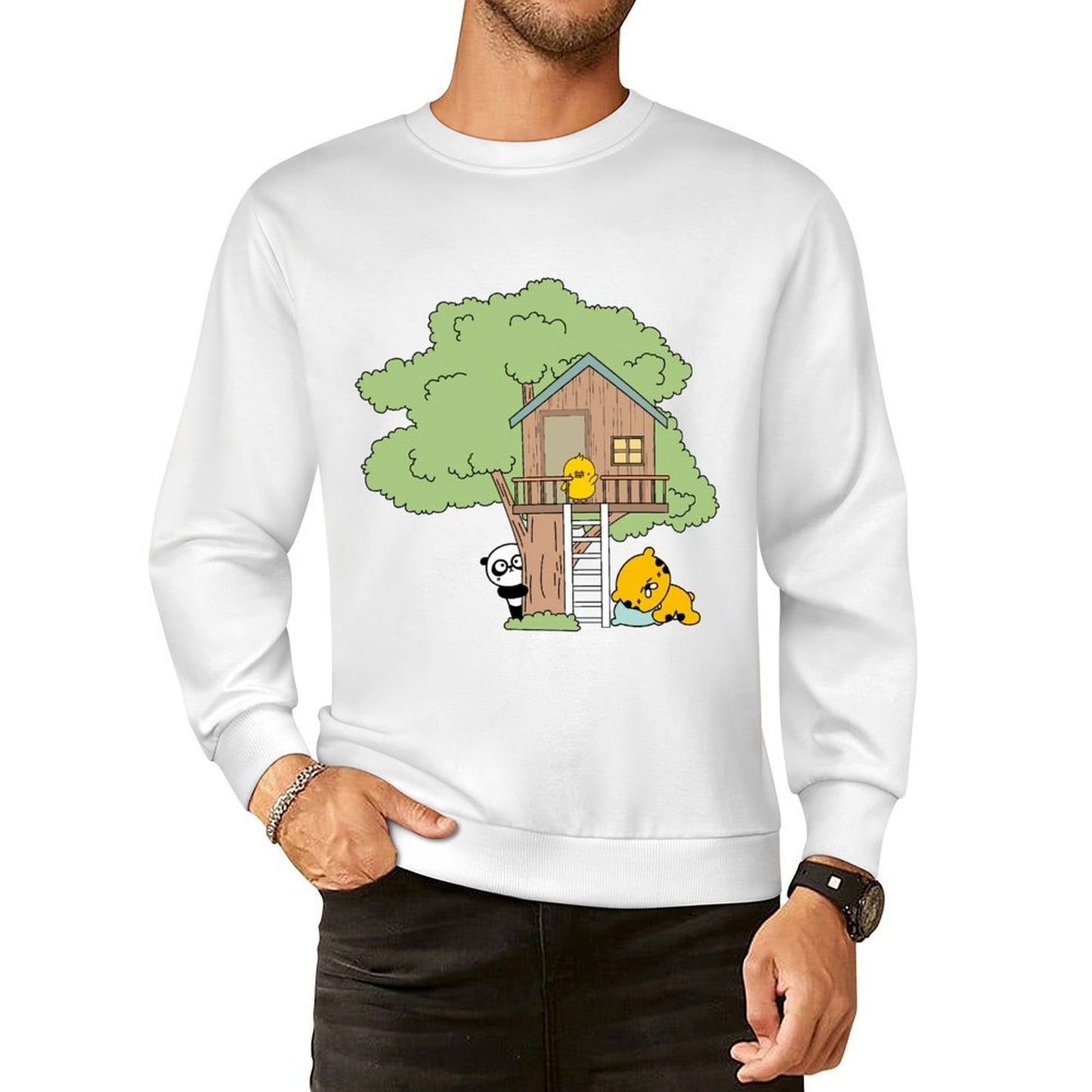 Front Patterned Long Sleeve TopOriginal Heat-Transfer