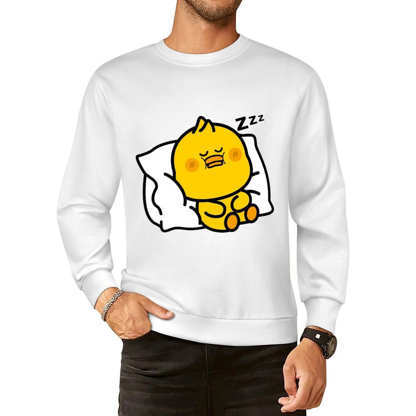 Front Patterned Long Sleeve TopEasyWear 100% Cotton