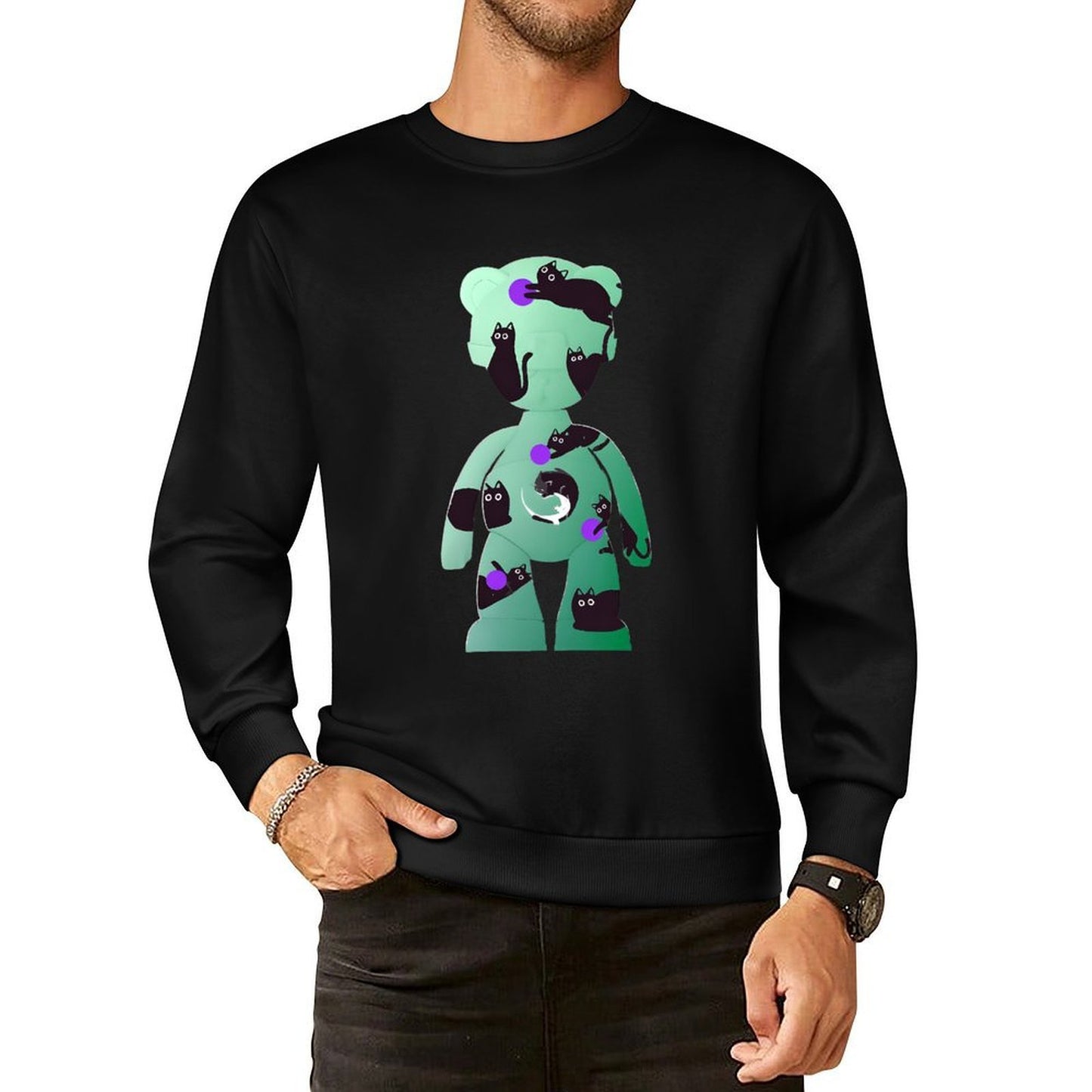 IPIB 250g Crew Neck Long Sleeve Sweatshirt Front GraphicCrew Neck Long Sleeve Sweatshirt6000135-6
