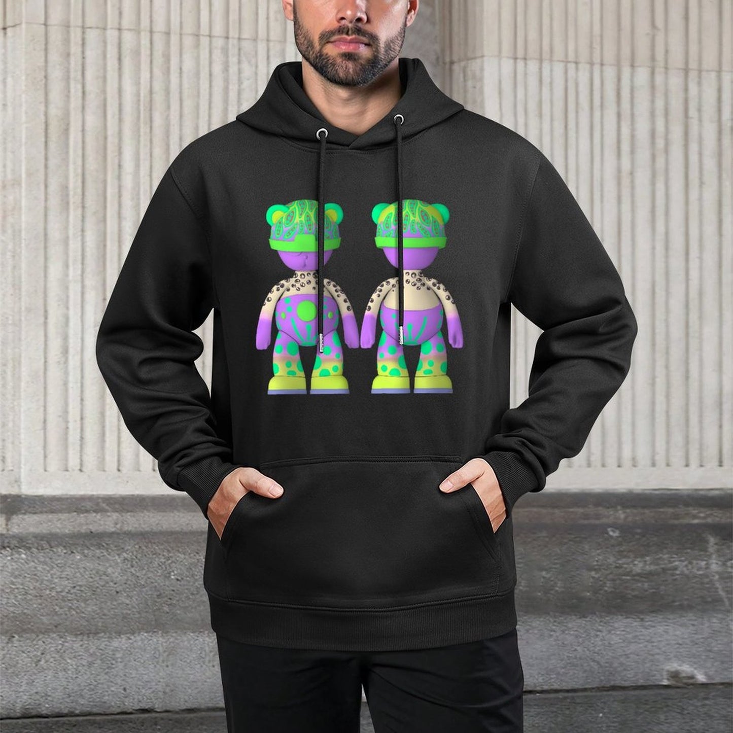 IPIB 250g Hooded Pocket Sweatshirt Front GraphicMen's Hooded  Sweatshirt6000079-7