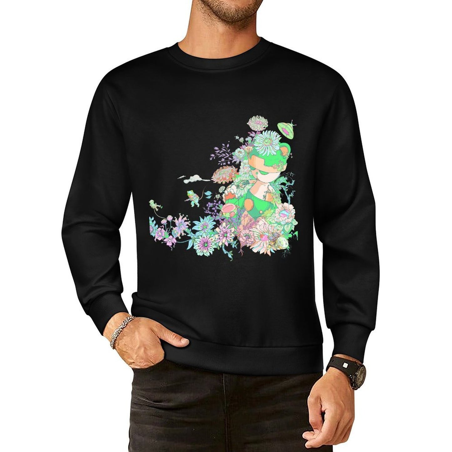 IPIB 250g Crew Neck Long Sleeve Sweatshirt Front GraphicCrew Neck Long Sleeve Sweatshirt6000057-1