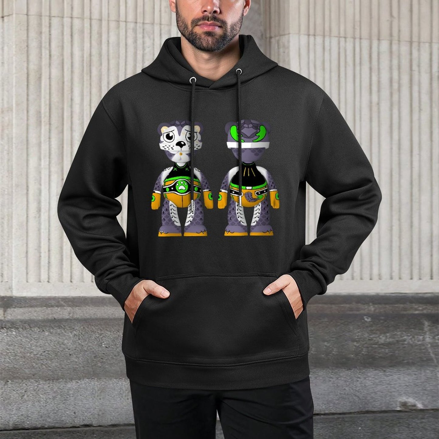 IPIB 250g Hooded Pocket Sweatshirt Front GraphicMen's Hooded  Sweatshirt6000145-1