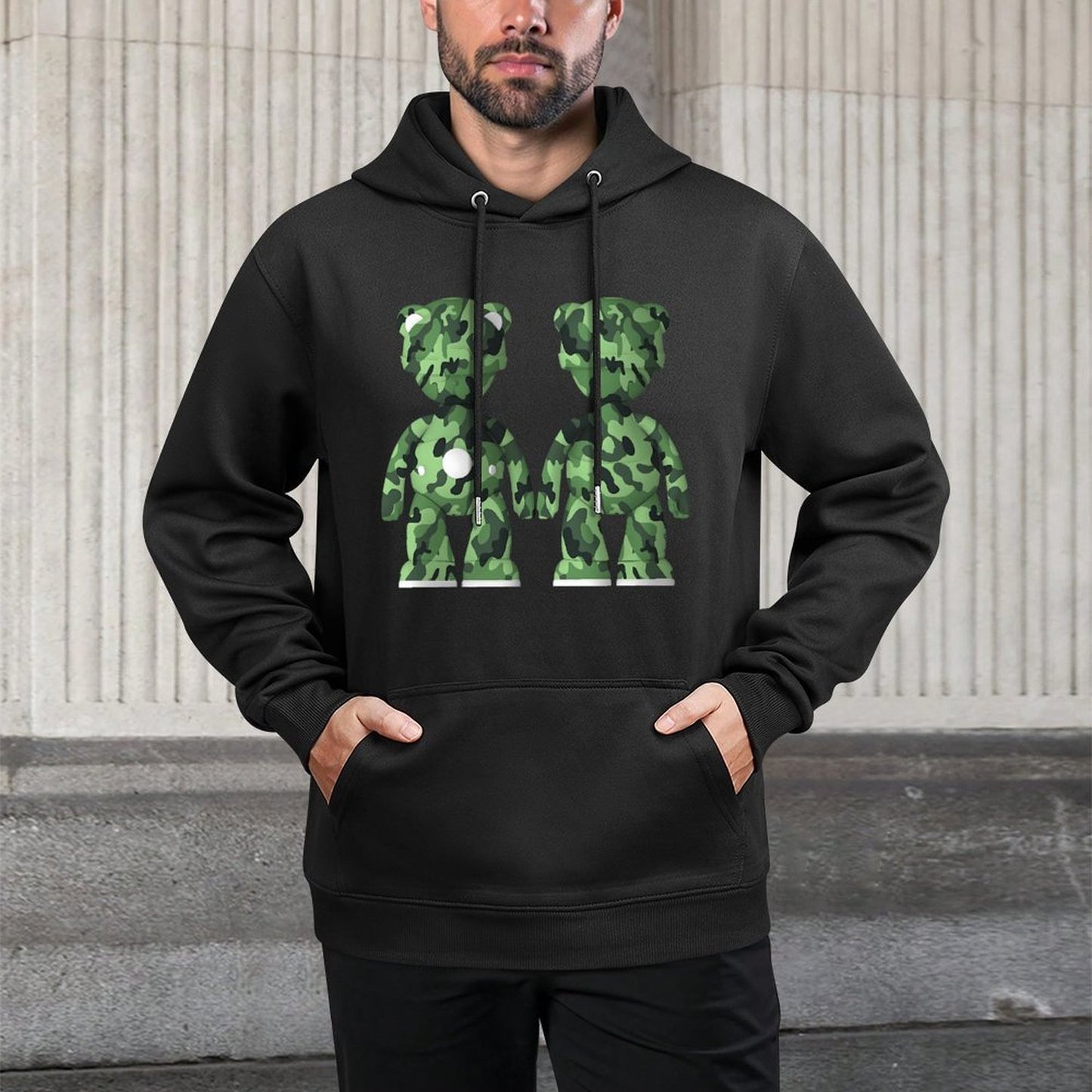 IPIB 250g Hooded Pocket Sweatshirt Front GraphicMen's Hooded  Sweatshirt6000090-6