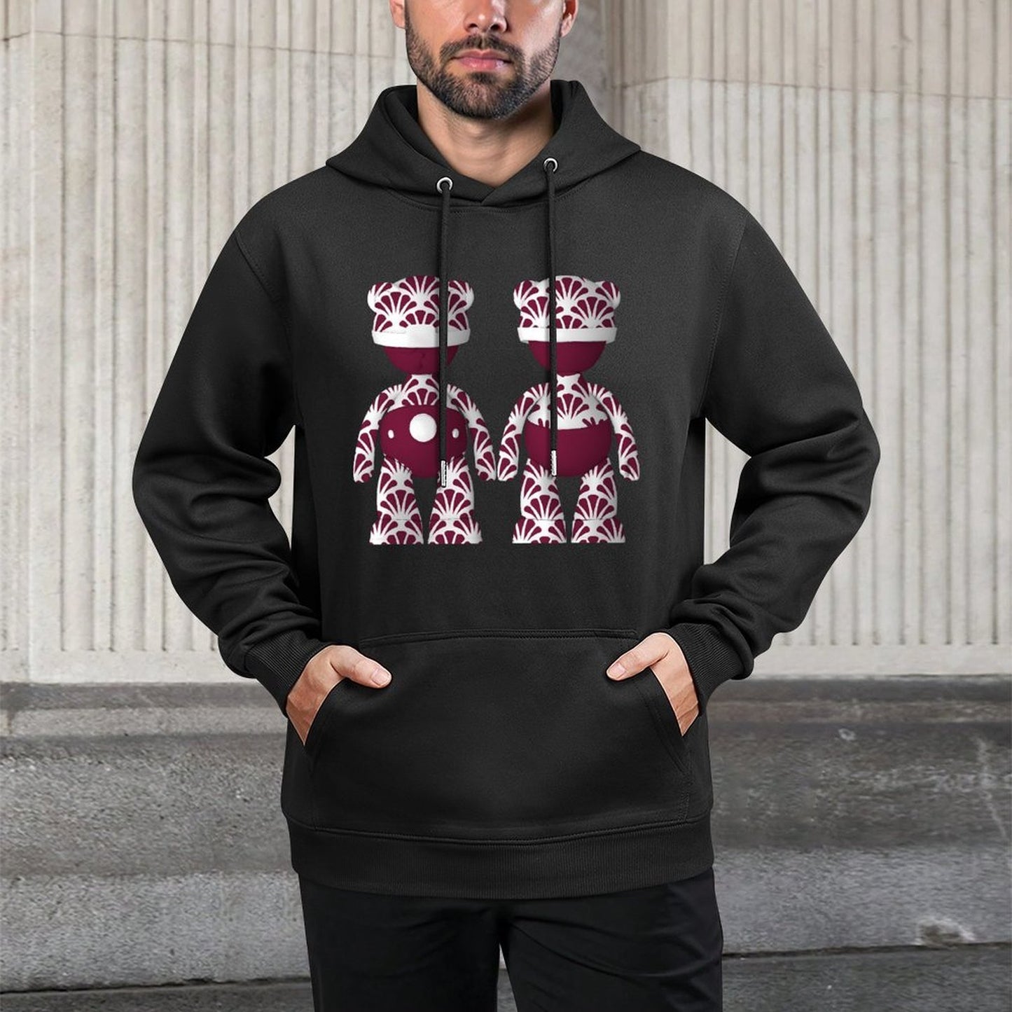 IPIB 250g Hooded Pocket Sweatshirt Front GraphicMen's Hooded  Sweatshirt6000096-1