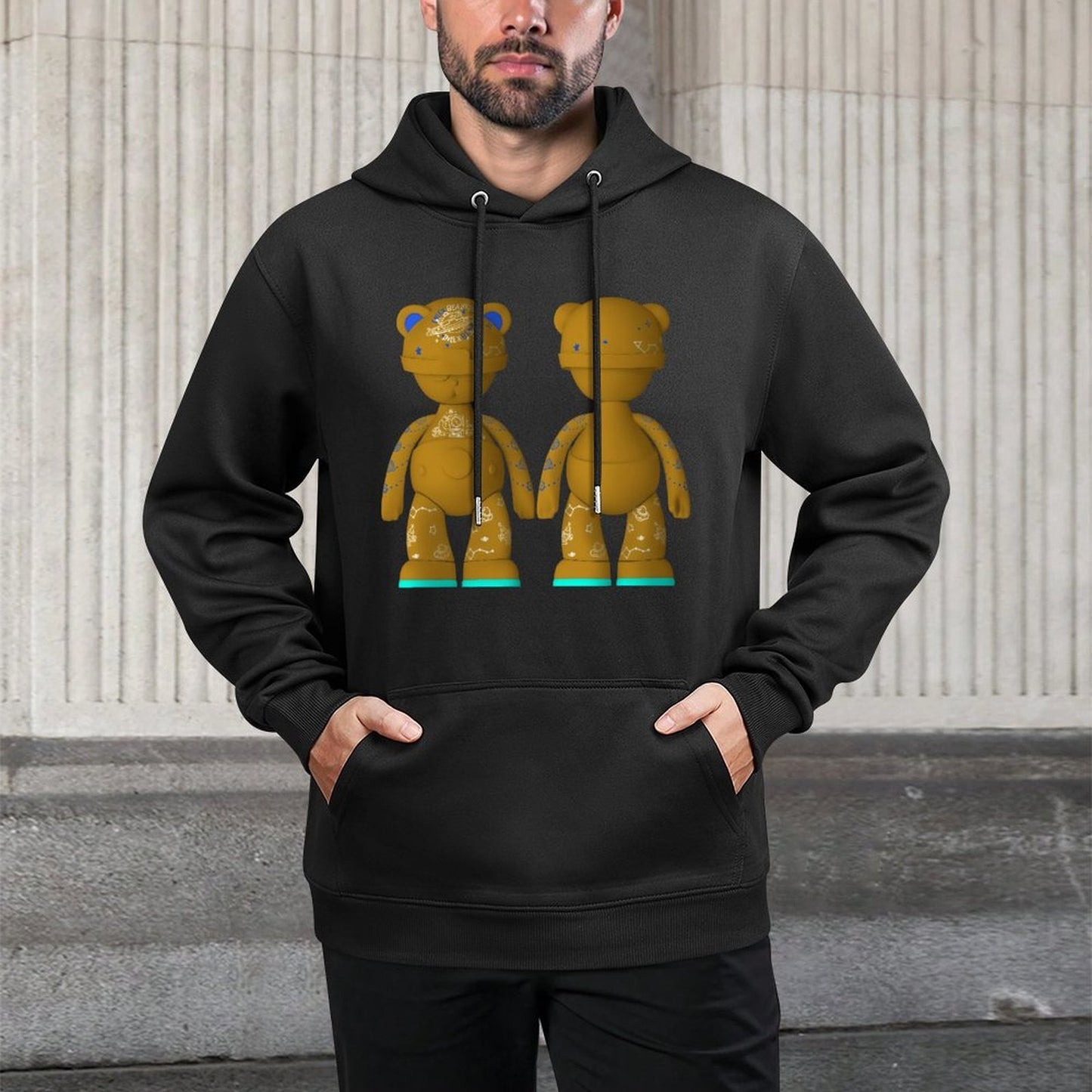 IPIB 250g Hooded Pocket Sweatshirt Front GraphicMen's Hooded  Sweatshirt6000086-1