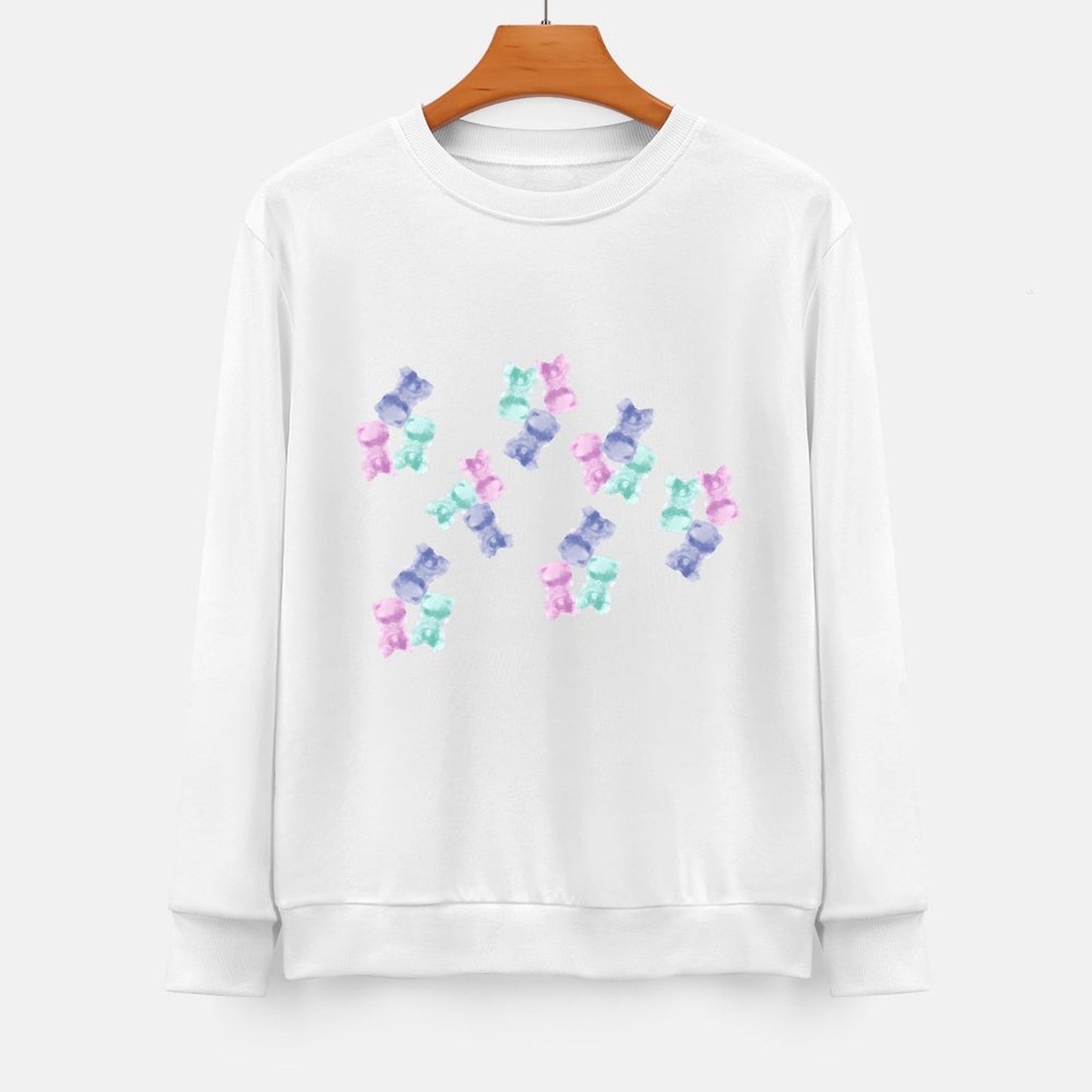 Long Sleeve With Front PatternPlain Solid