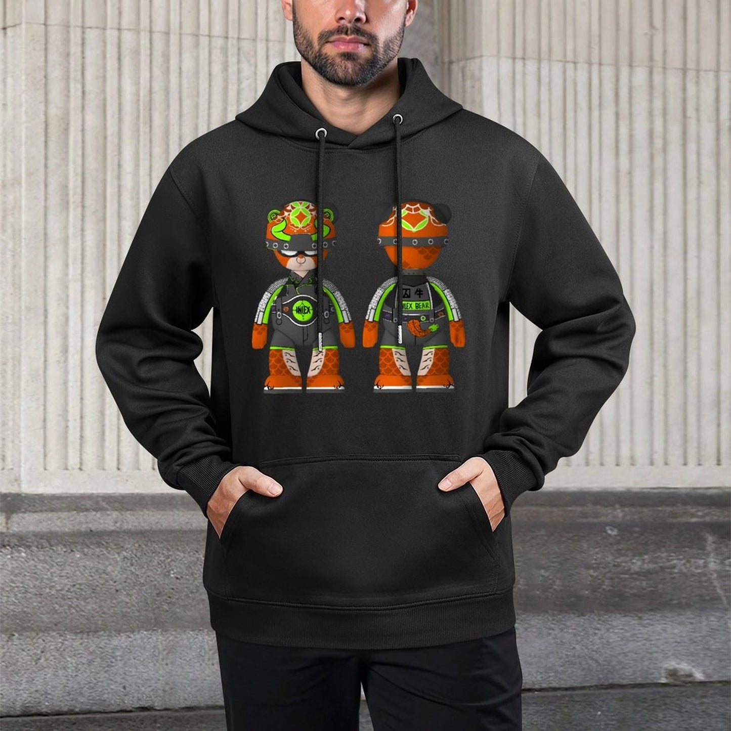 IPIB 250g Hooded Pocket Sweatshirt Front GraphicMen's Hooded  Sweatshirt6000095-2