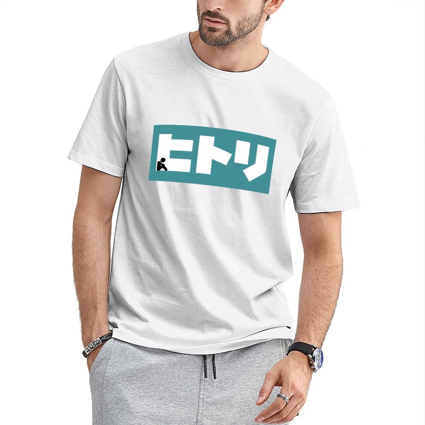 Inkmay Casual Cotton T-shirt Capitalized First Word Pattern Prints Design Unisex T-shirtBasicSeries PremiumSeries T-Shirt