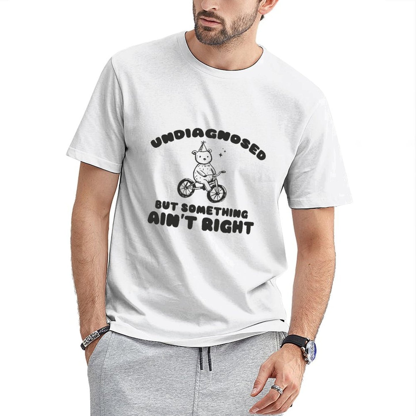 Inkmay Casual Cotton T-shirt Bmx Rider In Mid Air Jump Unisex T-shirtStreetLine SoftLine T-Shirt