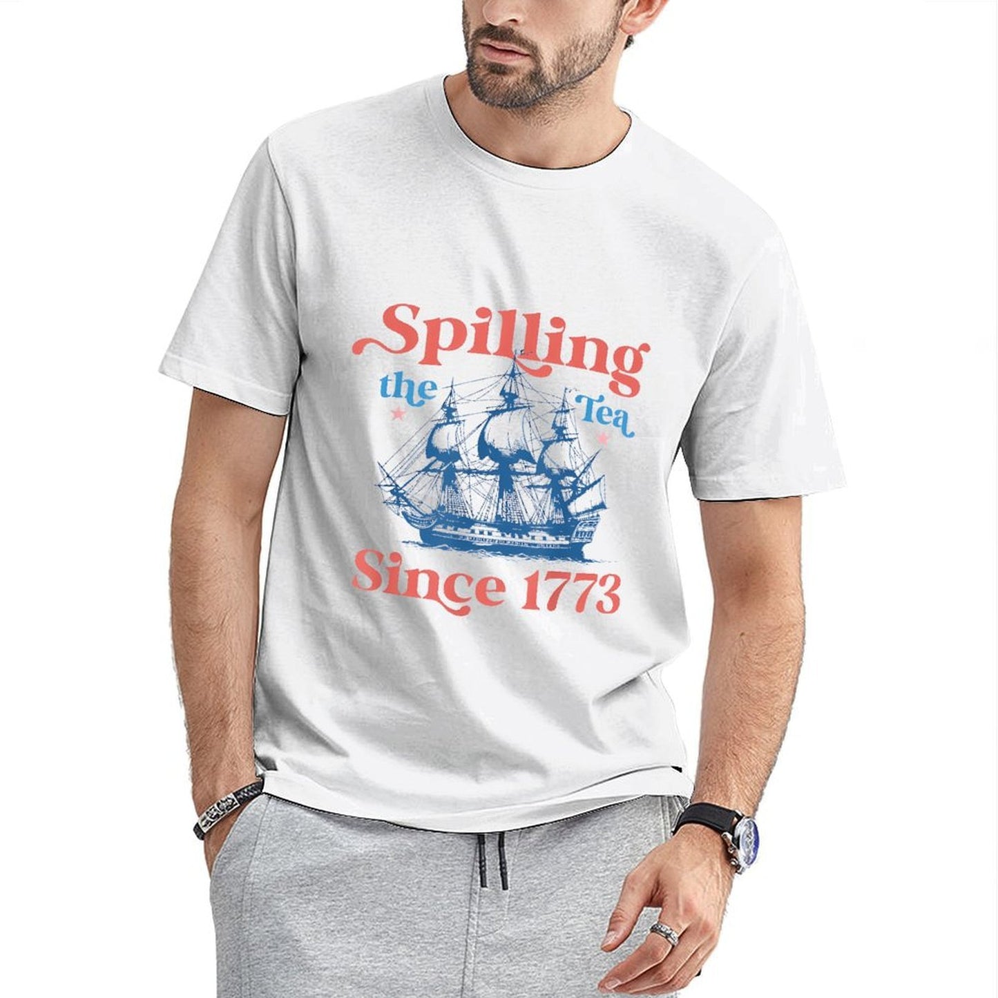 Inkmay Casual Cotton T-shirt Spilling The Tea Since Seventeen Unisex T-shirtEssentialFit Fundraising T-Shirt
