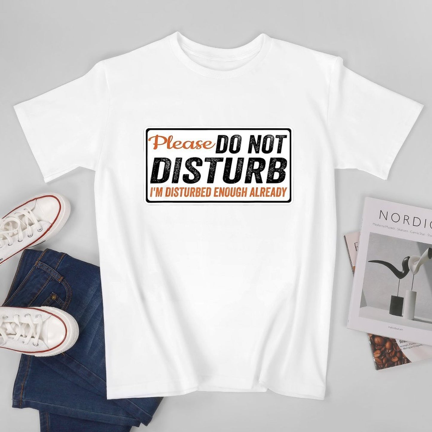 Inkmay Casual Cotton T-shirt Please Do Not Disturb I Unisex T-shirtSimpleFit StreetFit T-Shirt