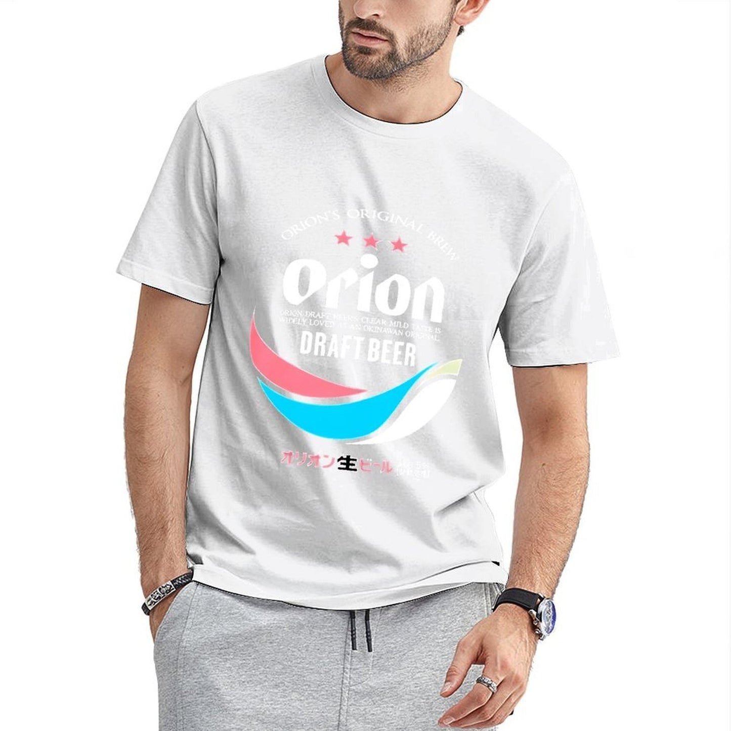 Inkmay Casual Cotton T-shirt Colorful Abstract Design With Stars And Unisex T-shirtStreetFit Recycled T-Shirt