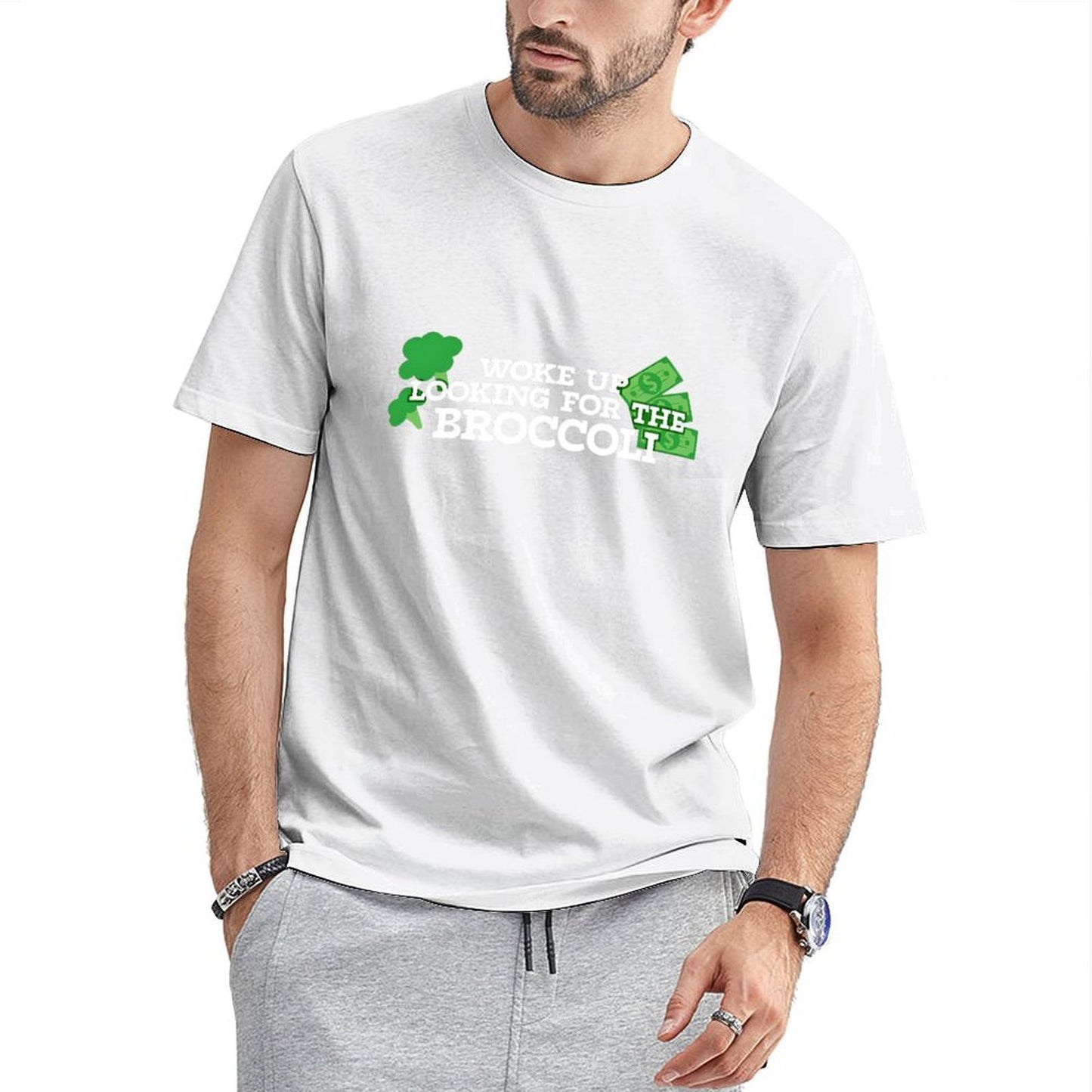 Inkmay Casual Cotton T-shirt Money And Luck Pattern Prints Design Unisex T-shirtSignature Vintage T-Shirt