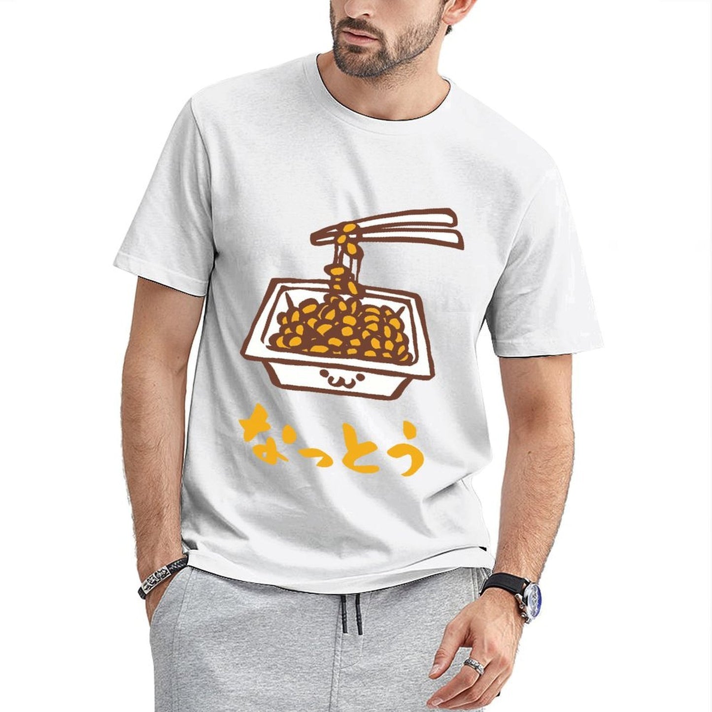 Inkmay Casual Cotton T-shirt Stir Fried Peanuts In White Dish Unisex T-shirtSimpleFit Strong T-Shirt