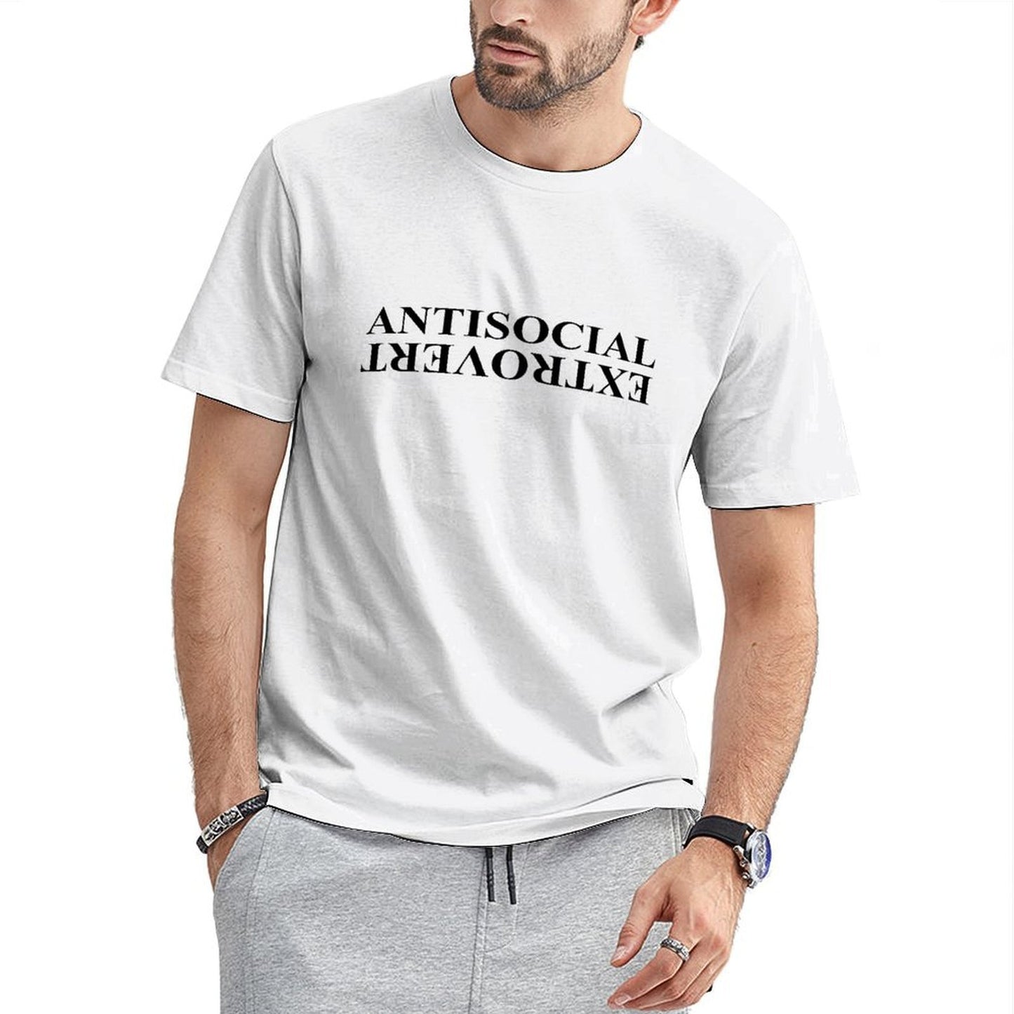 Inkmay Casual Cotton T-shirt Abstract Artistic Design With Bold Letters Unisex T-shirtSoft-Touch Printed T-Shirt