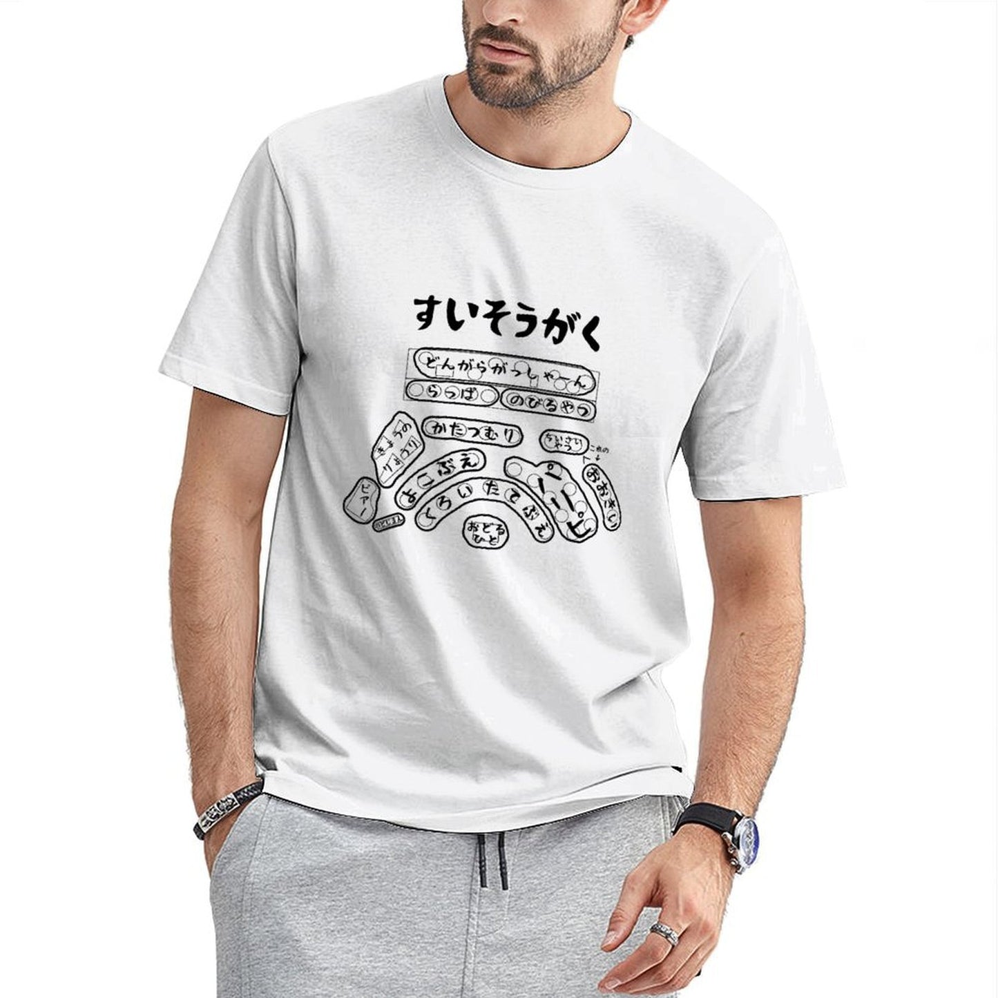 Inkmay Casual Cotton Unisex T-ShirtStreet Crewneck T-Shirt