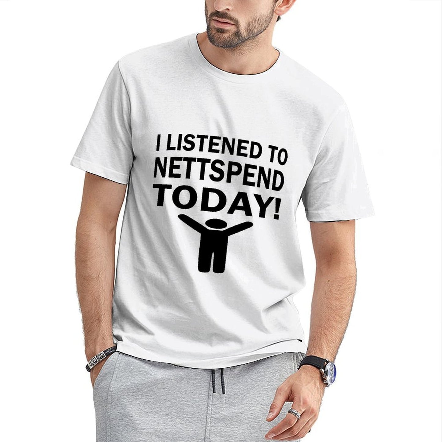 Inkmay Casual Cotton T-shirt Abstract Geometric Pattern With Bold Letters Unisex T-shirtPrint-Ready Sleek T-Shirt