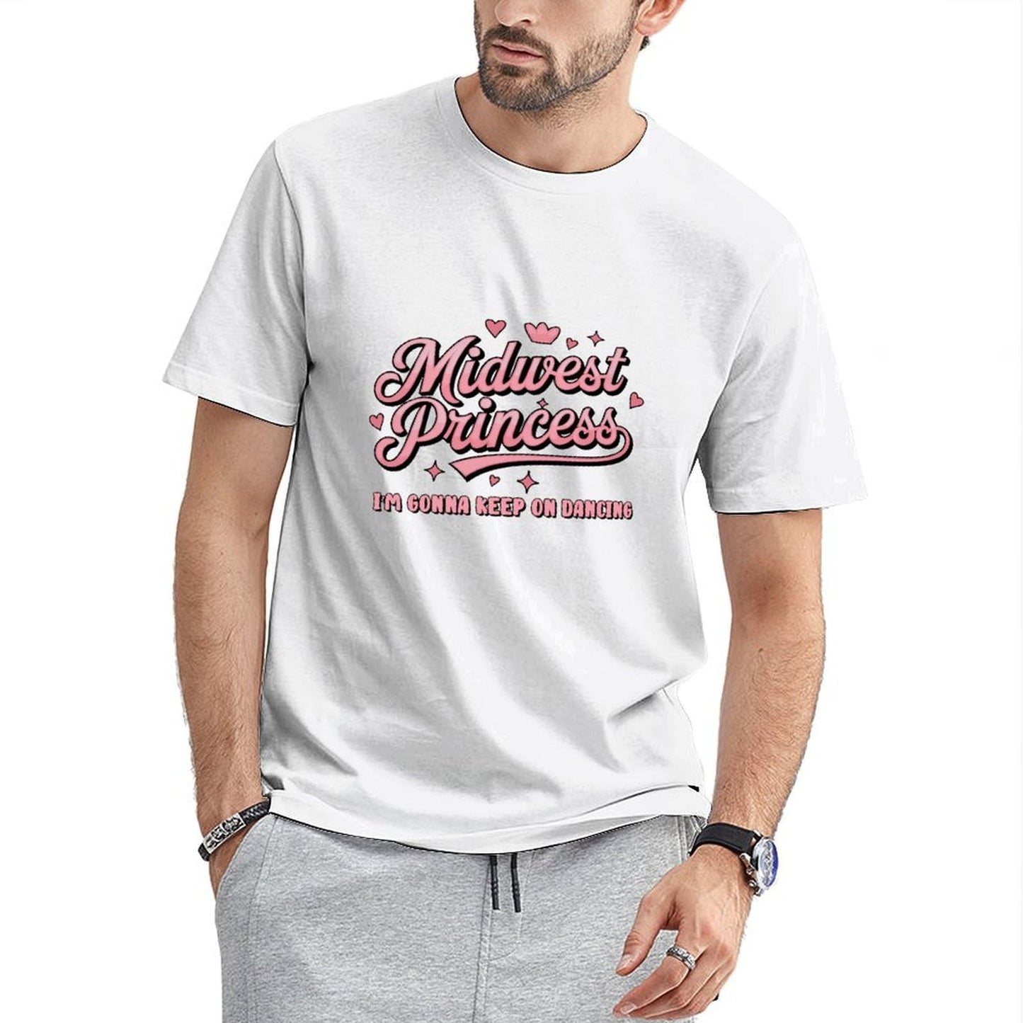 Inkmay Casual Cotton T-shirt Midwest Princess Im Gonna Keep On Dancing Unisex T-shirtSeries Signature T-Shirt