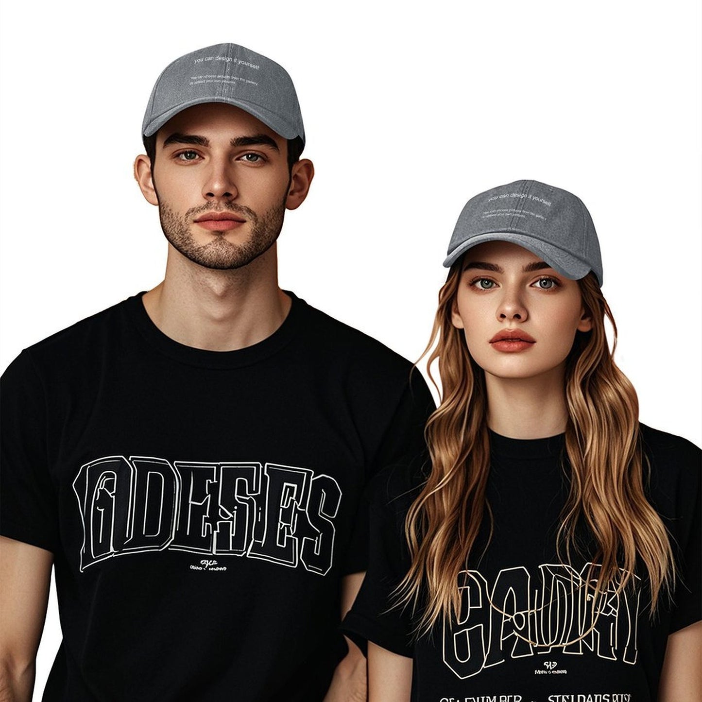 Washed Denim Hat Support personalized design