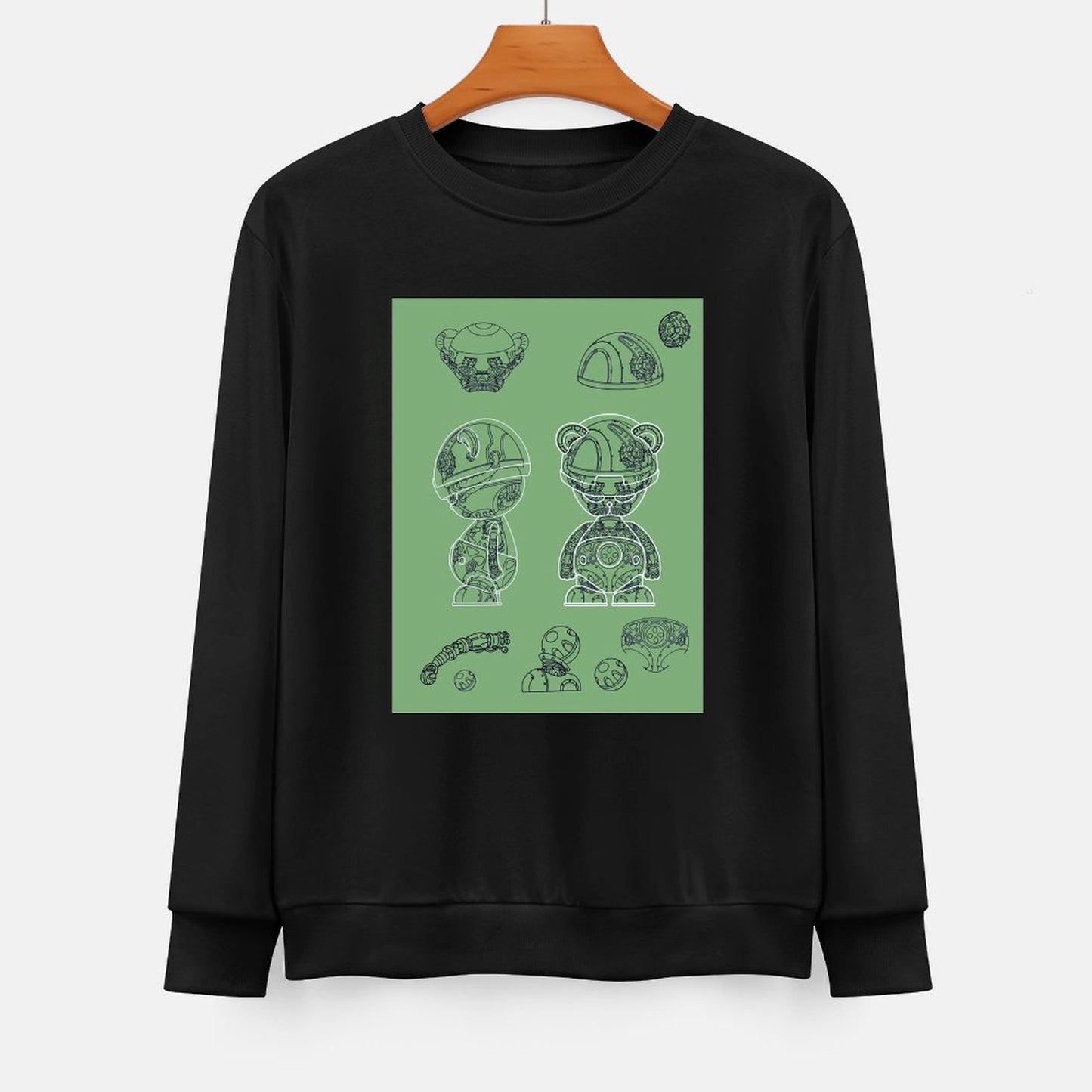 IPIB 250g Crew Neck Long Sleeve Sweatshirt Front GraphicCrew Neck Long Sleeve Sweatshirt6000008-2