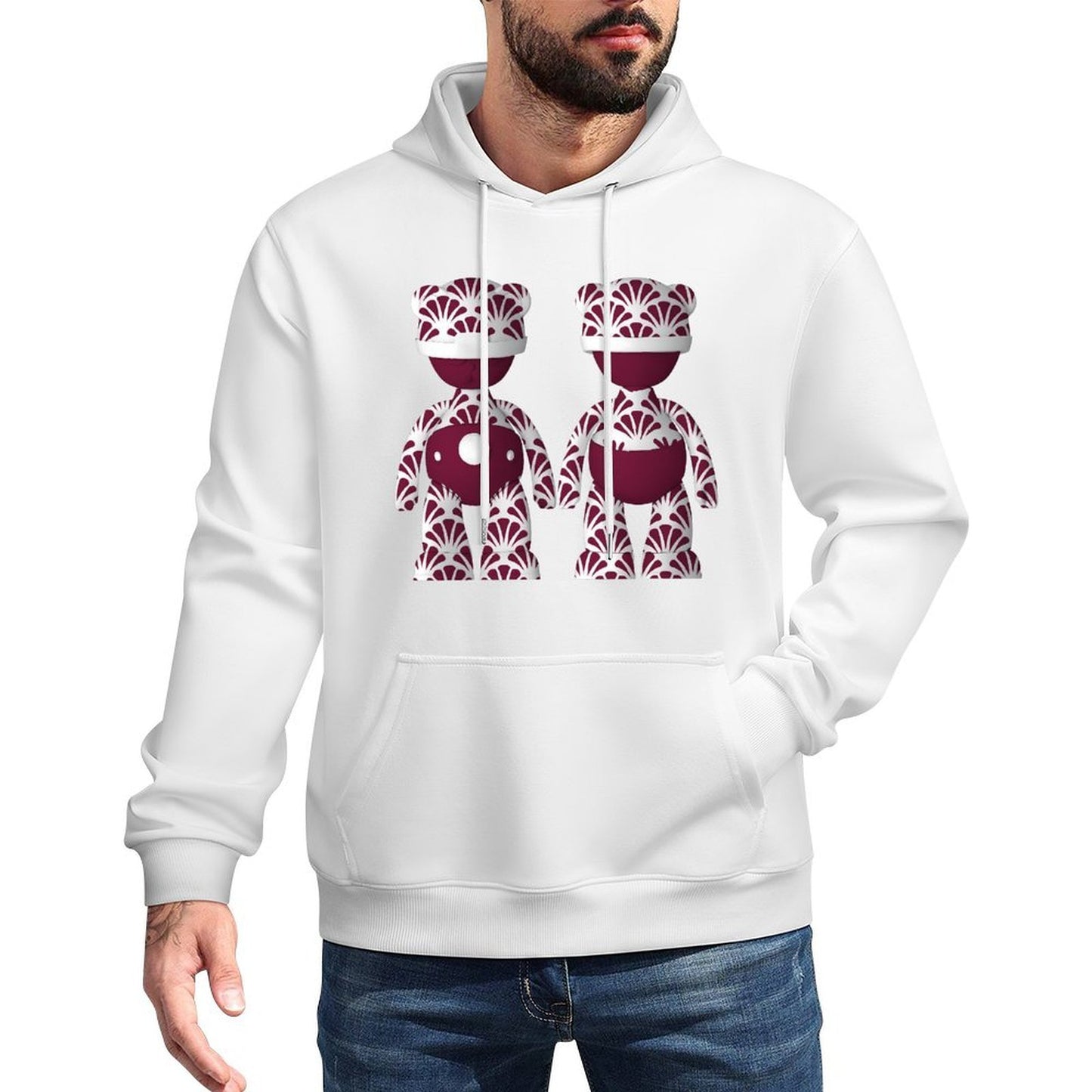 IPIB 250g Hooded Pocket Sweatshirt Front GraphicMen's Hooded  Sweatshirt6000096-1