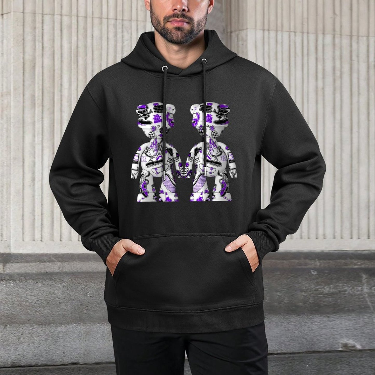 IPIB 250g Hooded Pocket Sweatshirt Front GraphicMen's Hooded  Sweatshirt6000085-1