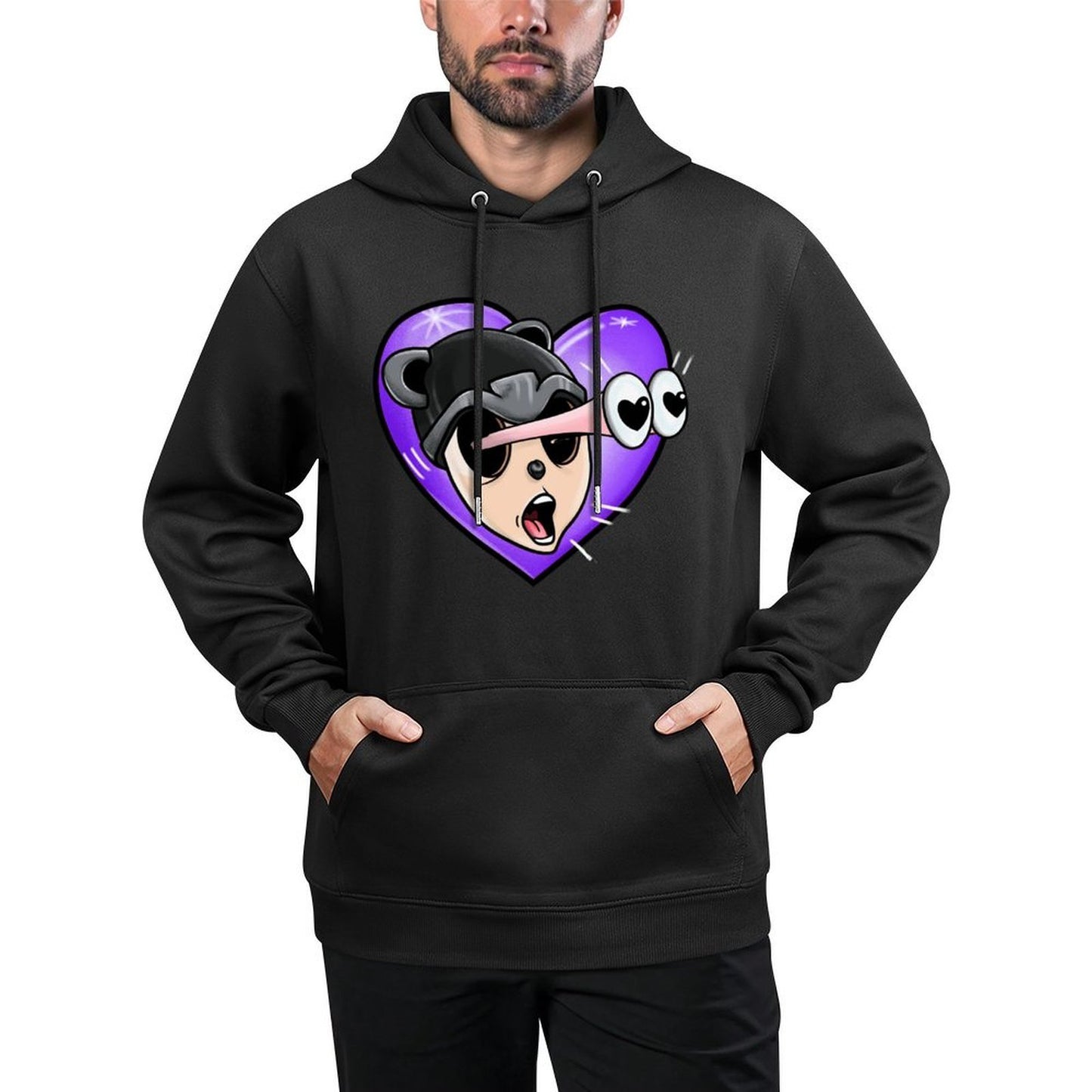 IPIB 250g Hooded Pocket Sweatshirt Front GraphicMen's Hooded  Sweatshirt6000048-1