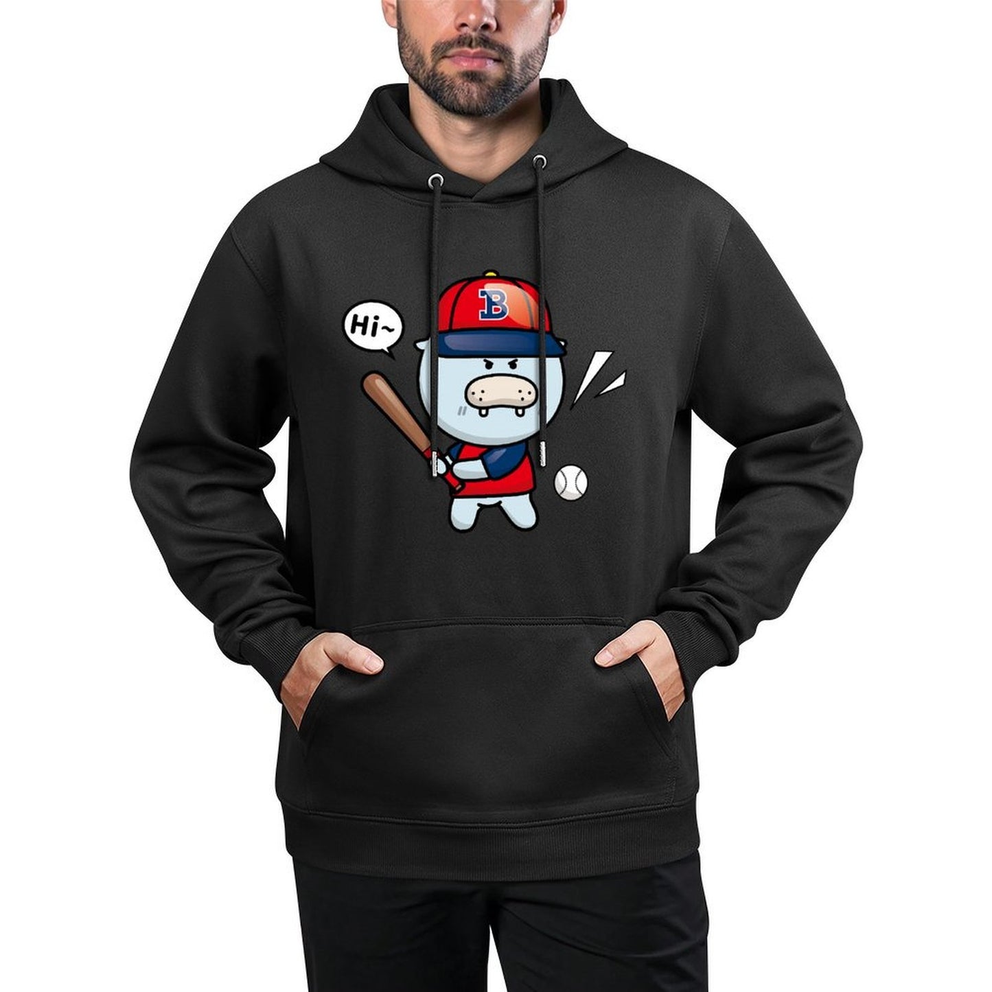 IPBR 250g Hooded Pocket Sweatshirt Front GraphicMen's Hooded  Sweatshirt4001352