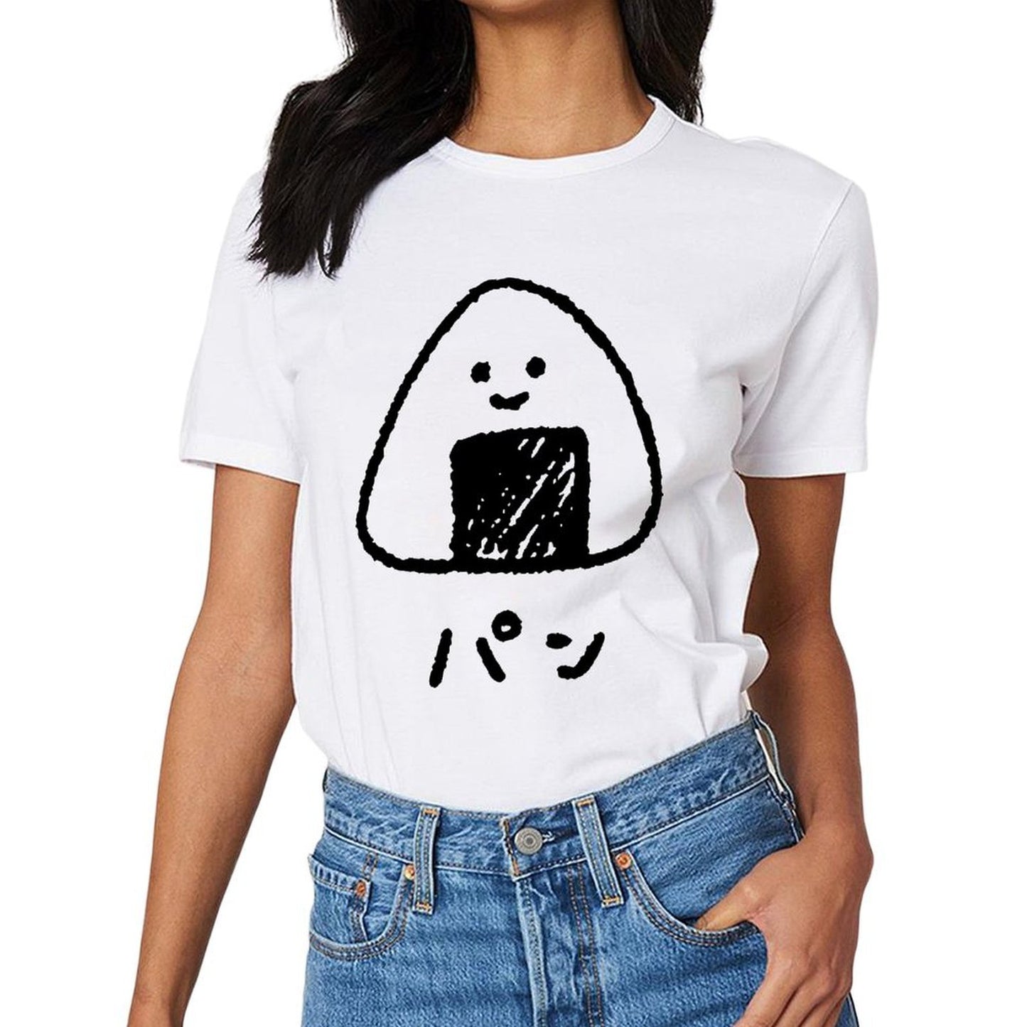 Inkmay Casual Cotton T-shirt Abstract Geometric Shapes In Black White Unisex T-shirtOriginal Soft-Touch T-Shirt