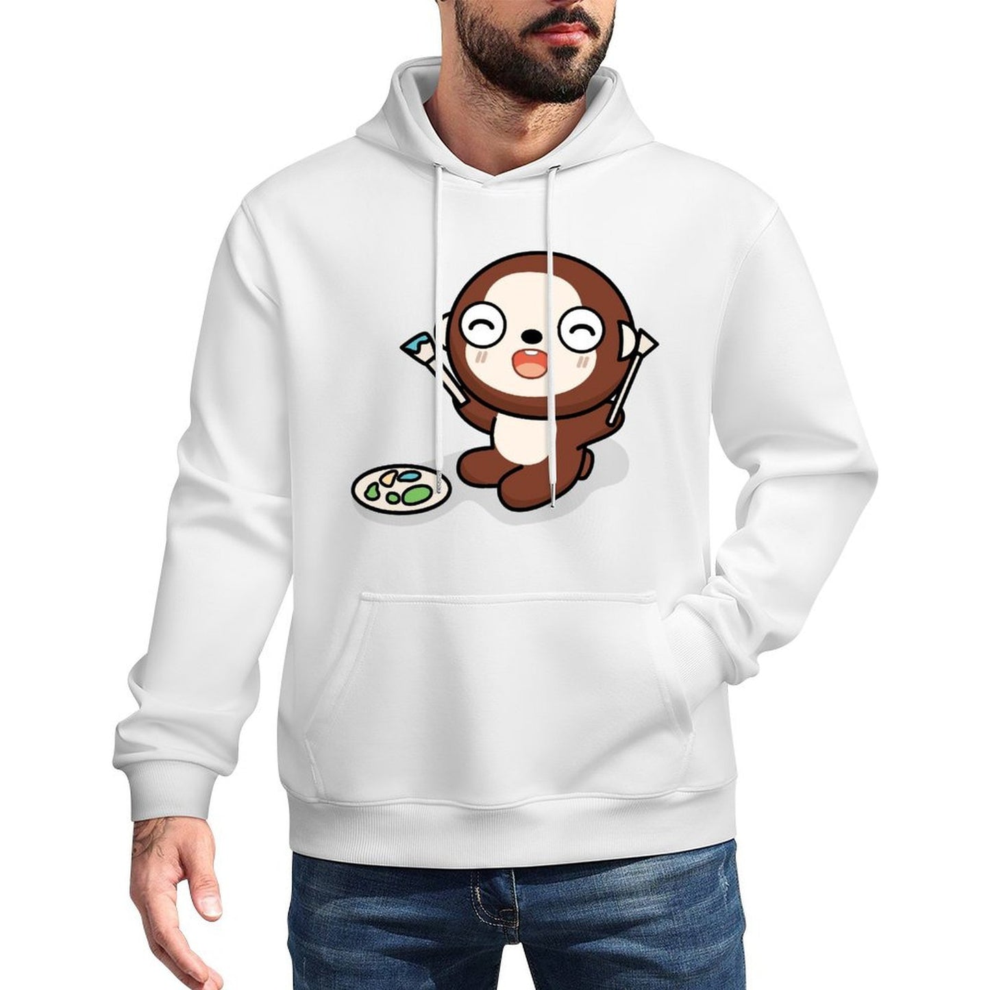 Neutral Reliable Front Graphic Hoodies