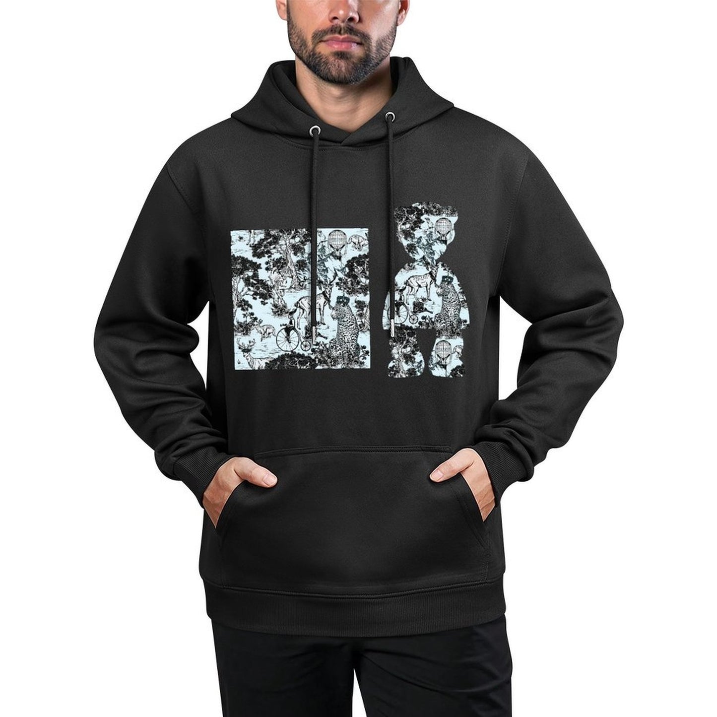 IPIB 250g Hooded Pocket Sweatshirt Front GraphicMen's Hooded  Sweatshirt6000100-1