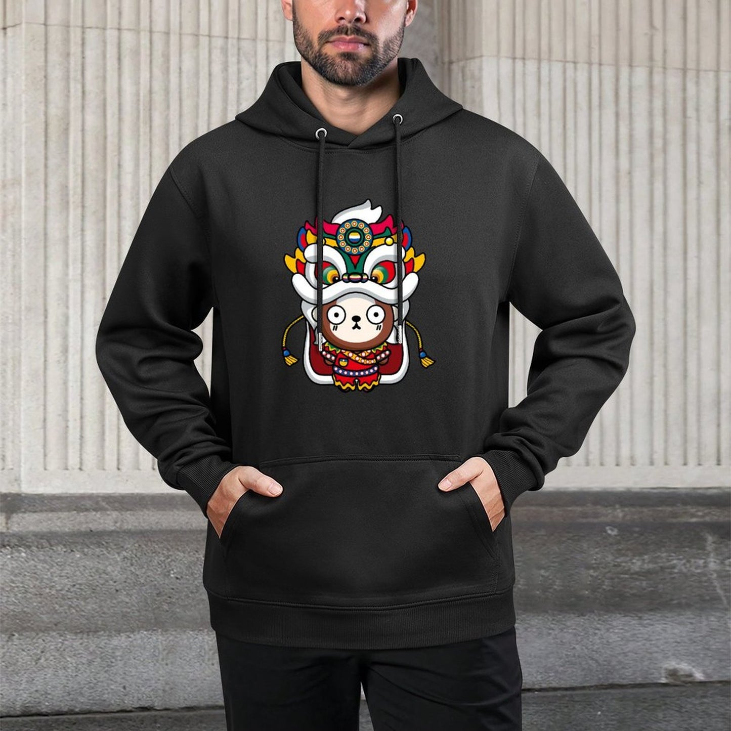 IPBR 250g Hooded Pocket Sweatshirt Front GraphicMen's Hooded  Sweatshirt4000341