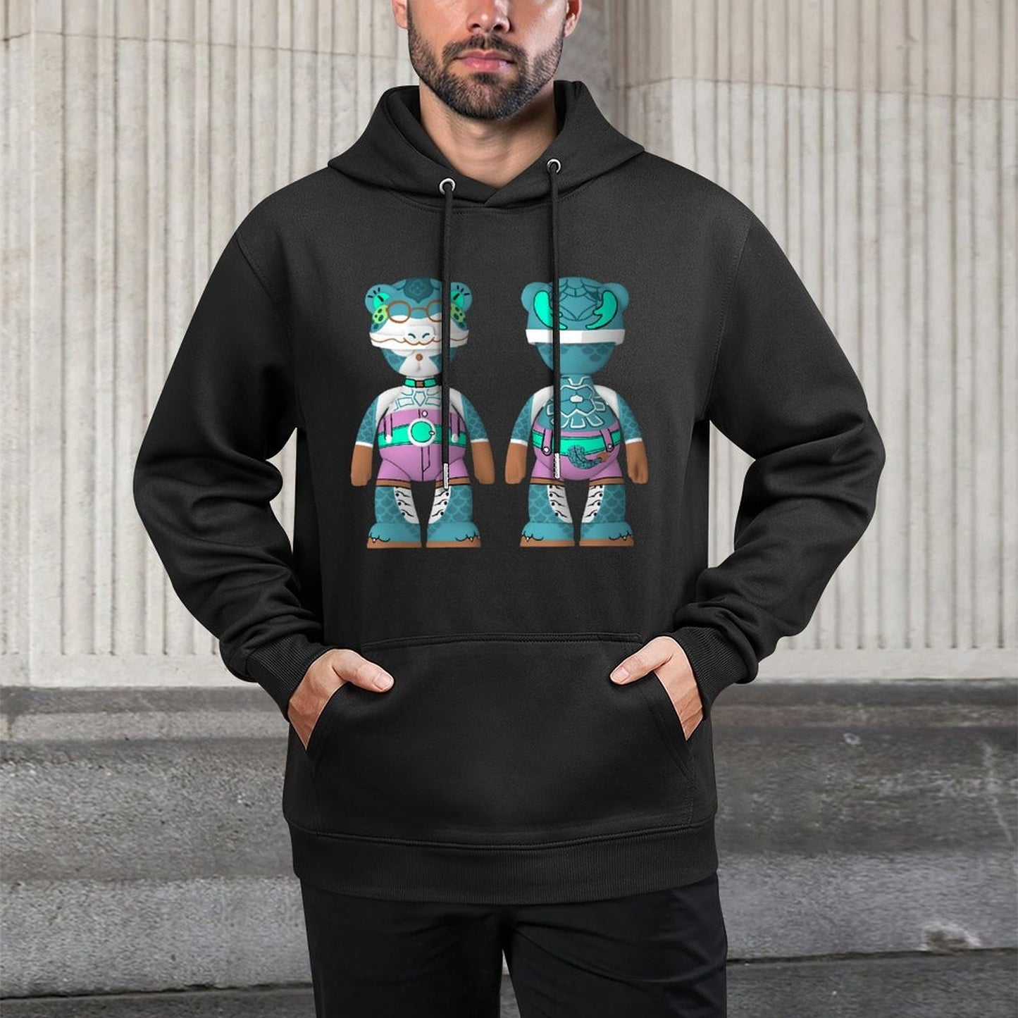 IPIB 250g Hooded Pocket Sweatshirt Front GraphicMen's Hooded  Sweatshirt6000075-3