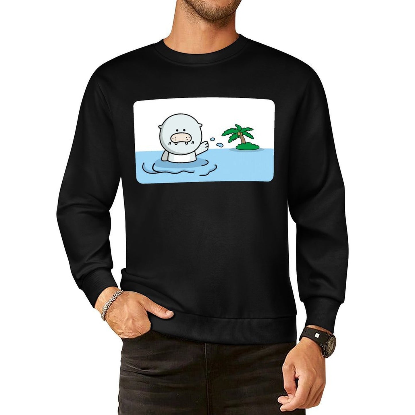 IPBR 250g Crew Neck Long Sleeve Sweatshirt Front GraphicCrew Neck Long Sleeve Sweatshirt4000749
