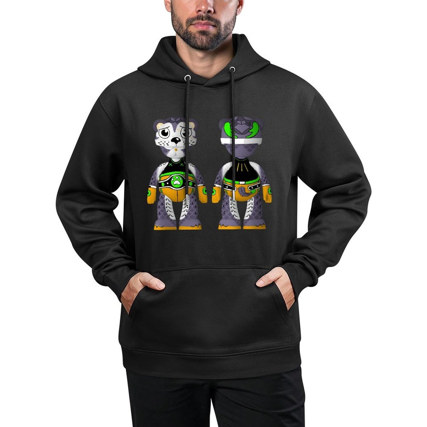 IPIB 250g Hooded Pocket Sweatshirt Front GraphicMen's Hooded  Sweatshirt6000145-1