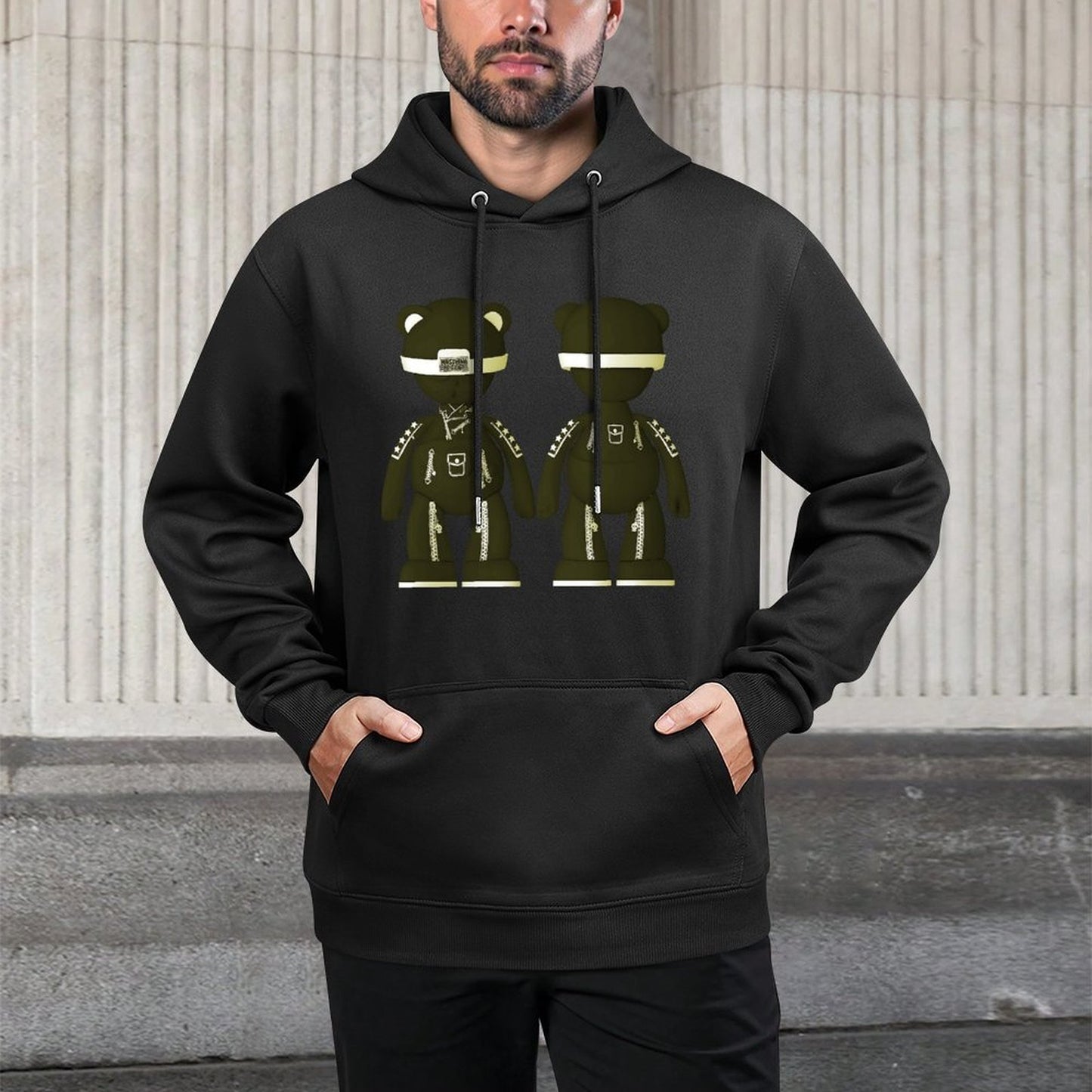 IPIB 250g Hooded Pocket Sweatshirt Front GraphicMen's Hooded  Sweatshirt6000093-1