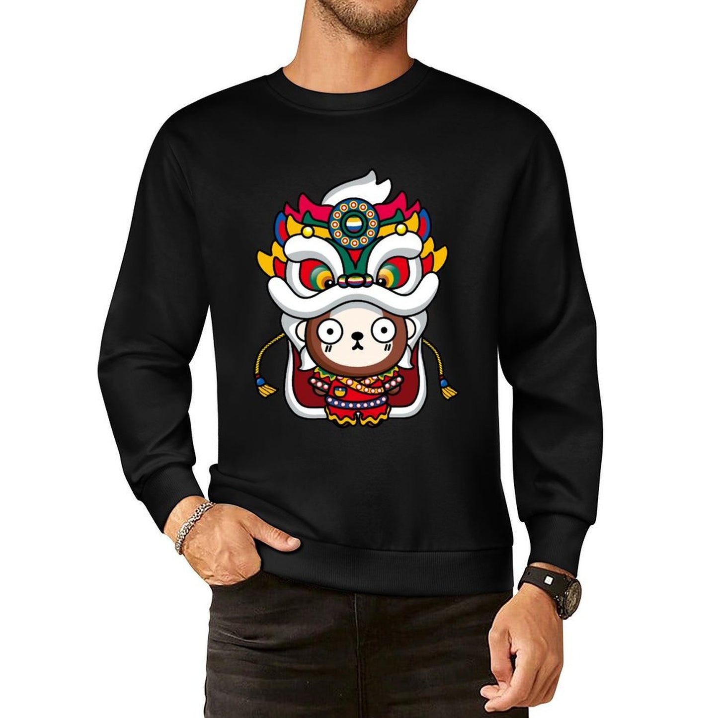 IPBR 250g Crew Neck Long Sleeve Sweatshirt Front GraphicCrew Neck Long Sleeve Sweatshirt4000341