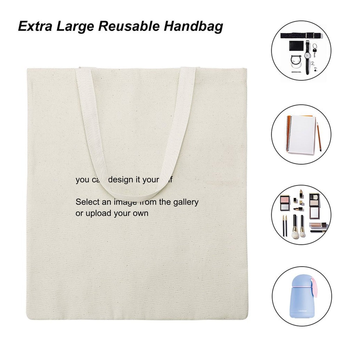 Canvas Tote Bag Style 34x40cm Support personalized design