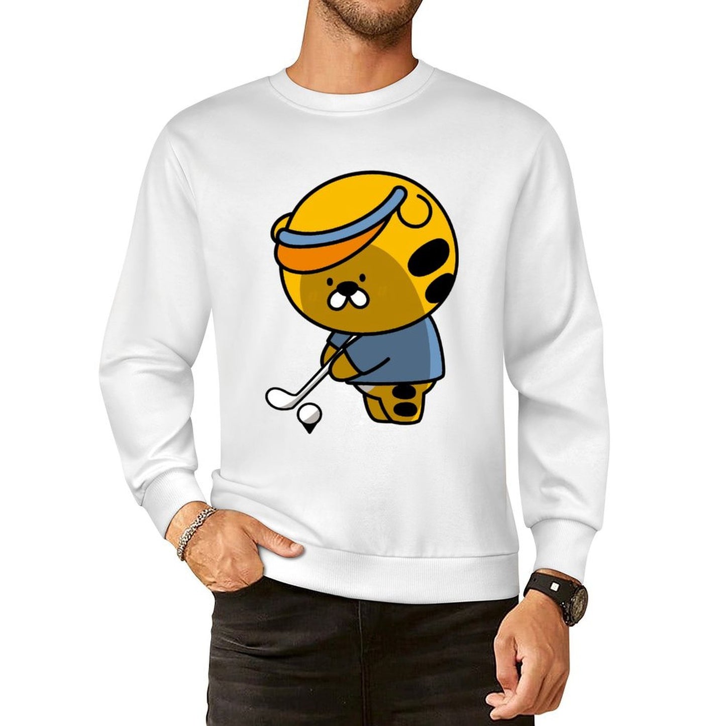 Front Patterned Long Sleeve TopClassic Sport