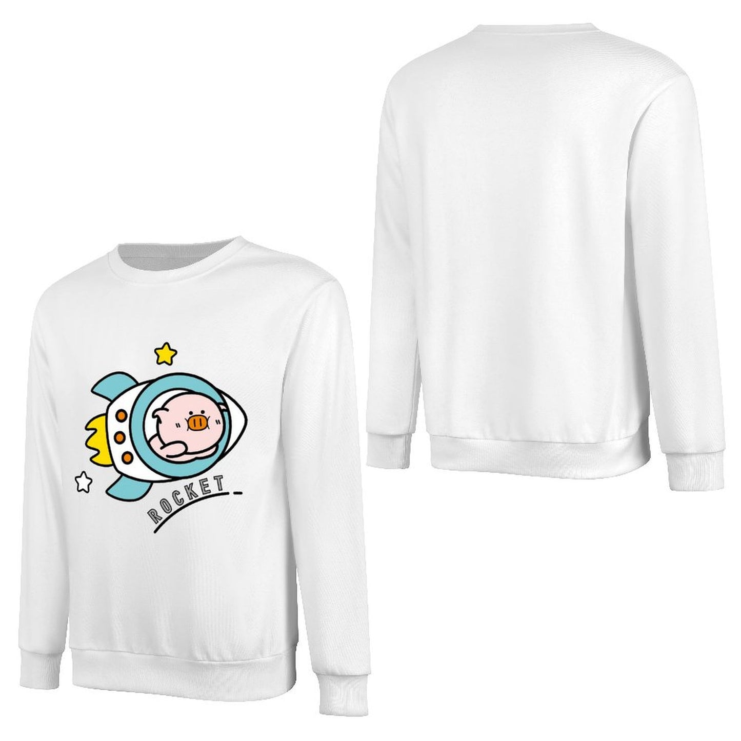 Front Patterned Long Sleeve TopComfortFit Relaxed Fit