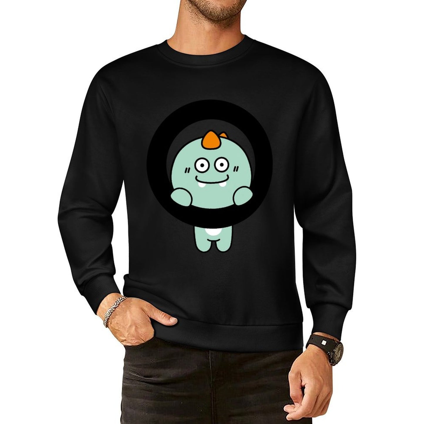 Front Patterned Long Sleeve TopPremium Finish Tear-Resistant