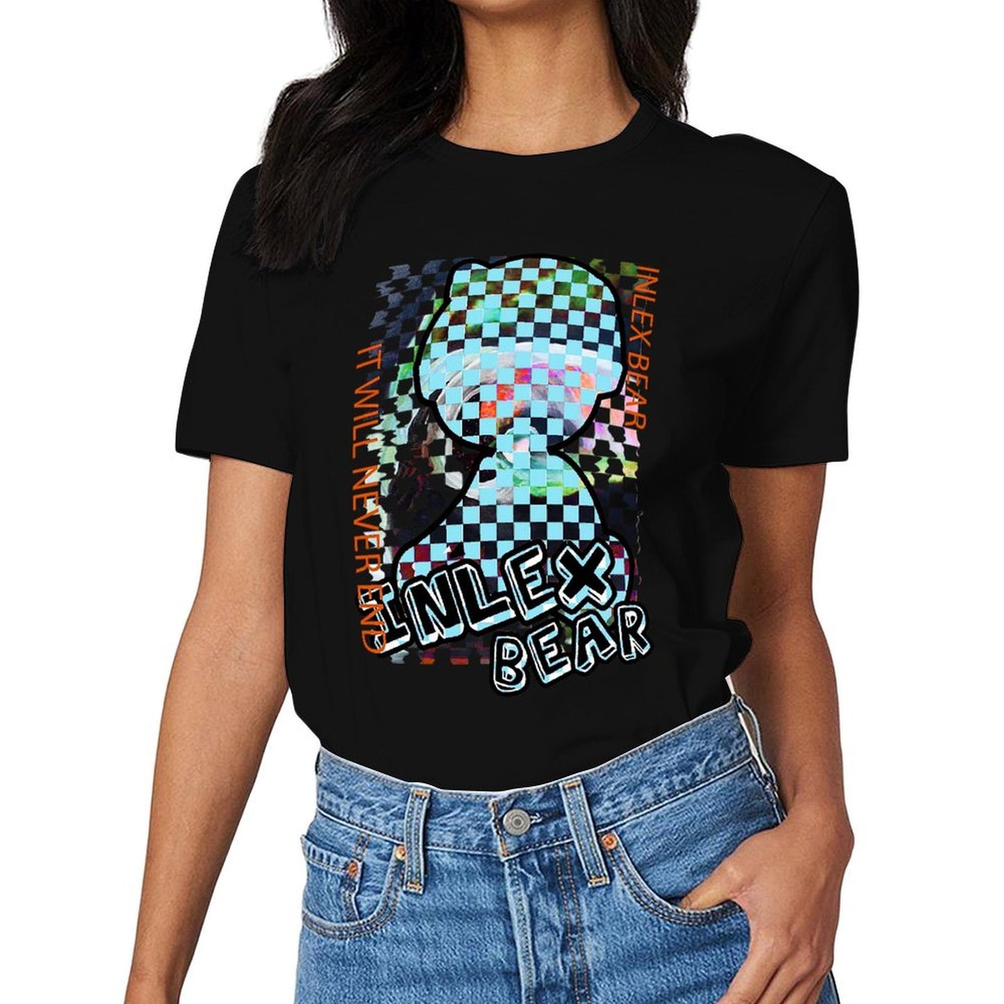 Inlex Bear T-shirtsSimple Fade-Resistant T-Shirt