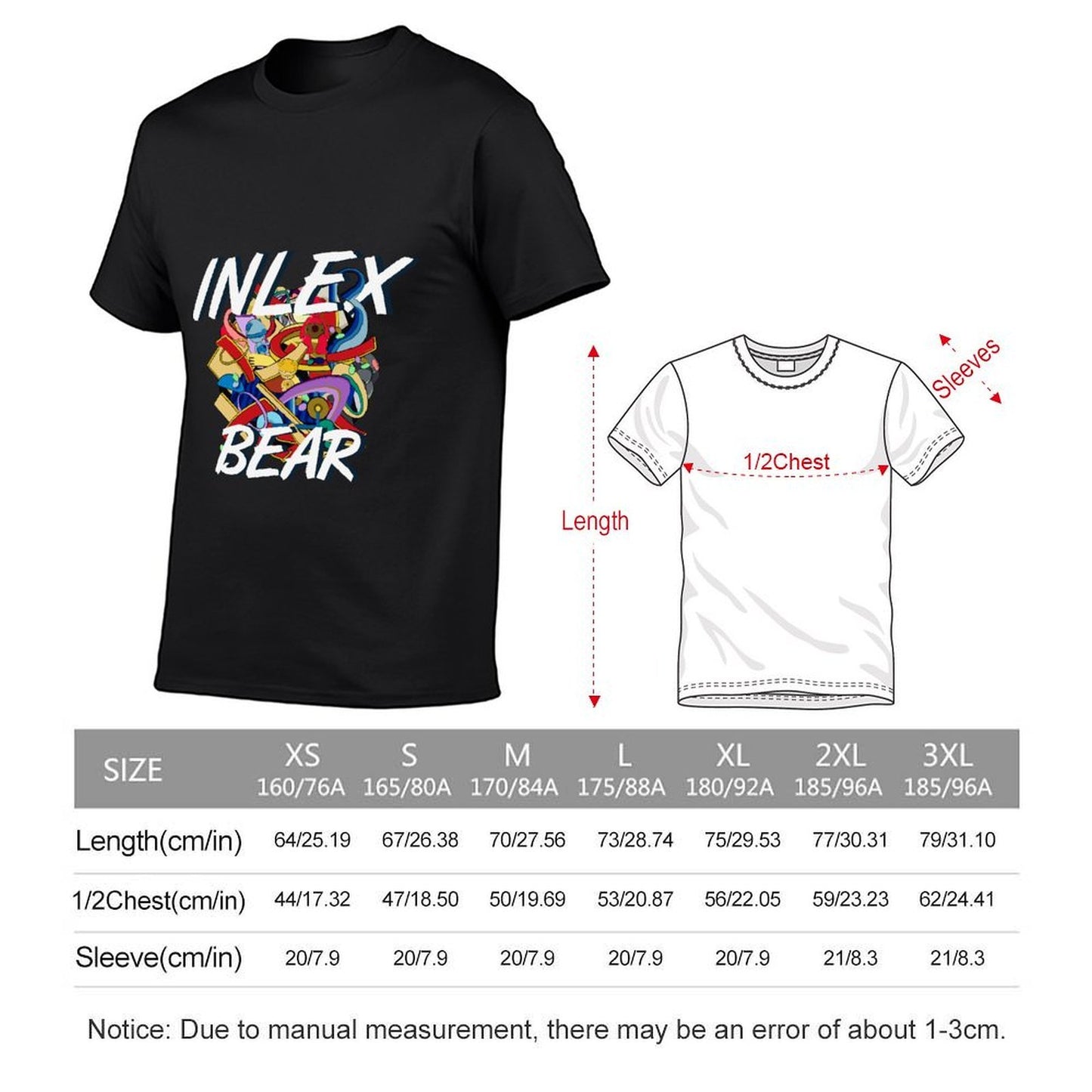 Inlex Bear T-shirtsSoftFeel Tear-Resistant T-Shirt