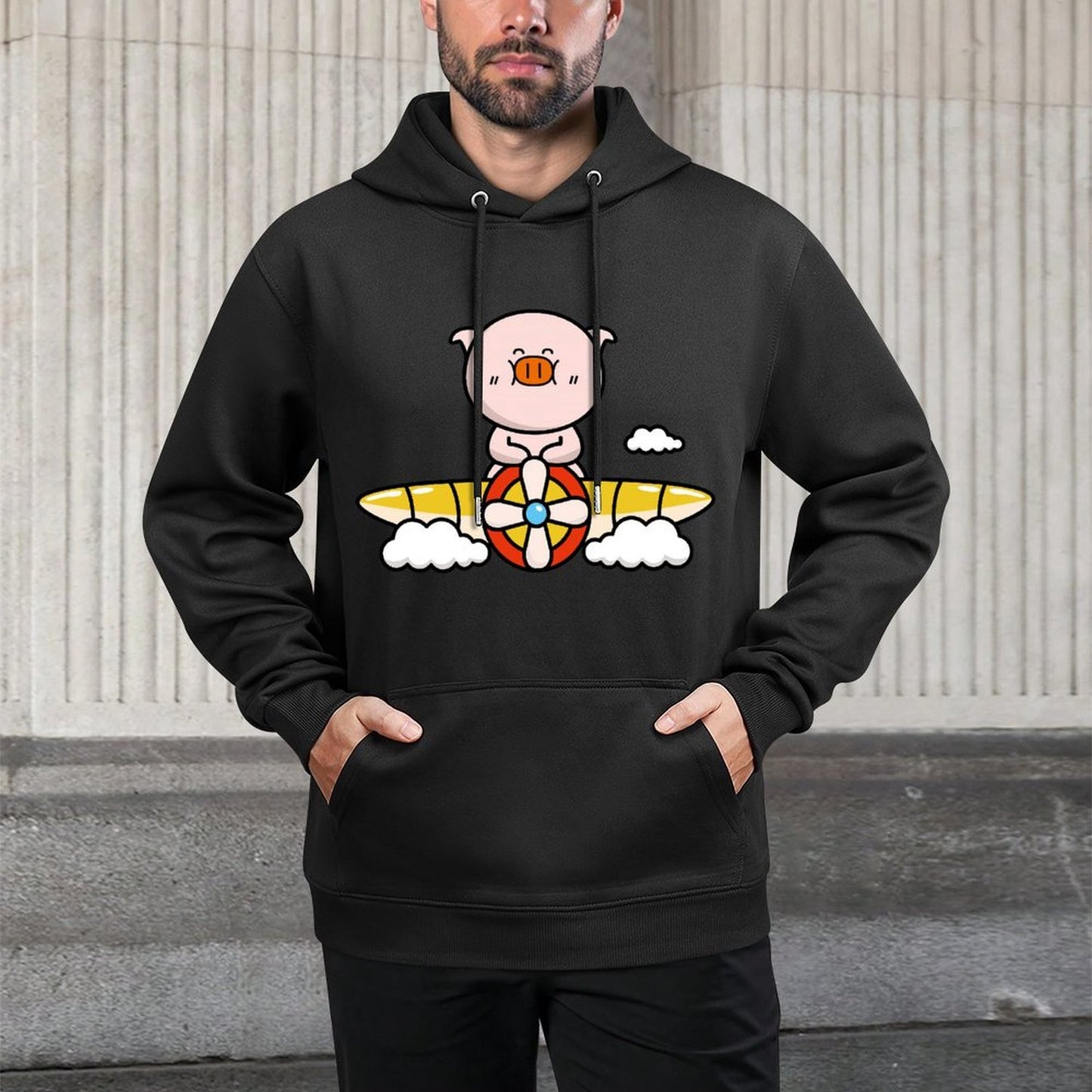 IPBR 250g Hooded Pocket Sweatshirt Front GraphicMen's Hooded  Sweatshirt4001390