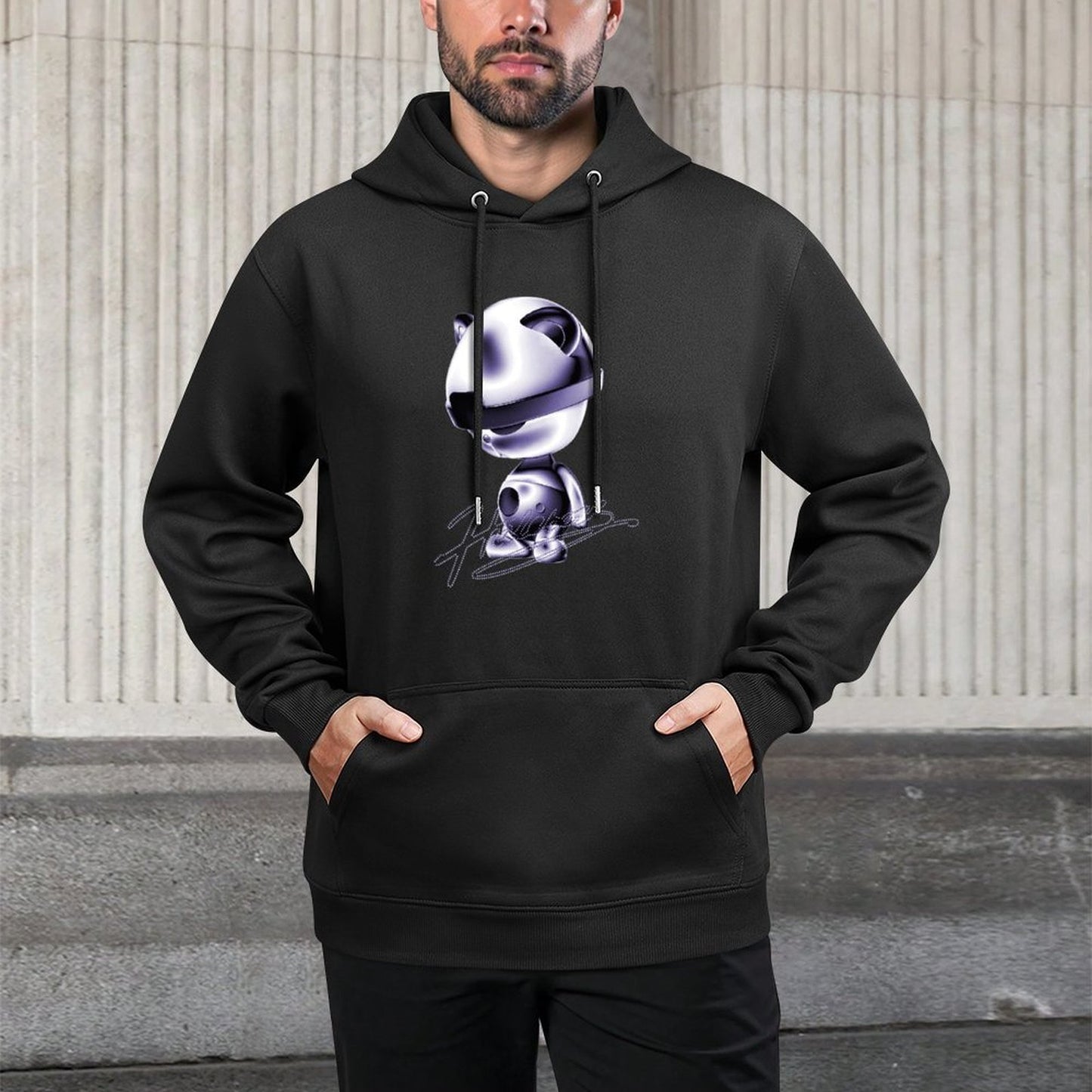IPIB 250g Hooded Pocket Sweatshirt Front GraphicMen's Hooded  Sweatshirt6000027-1
