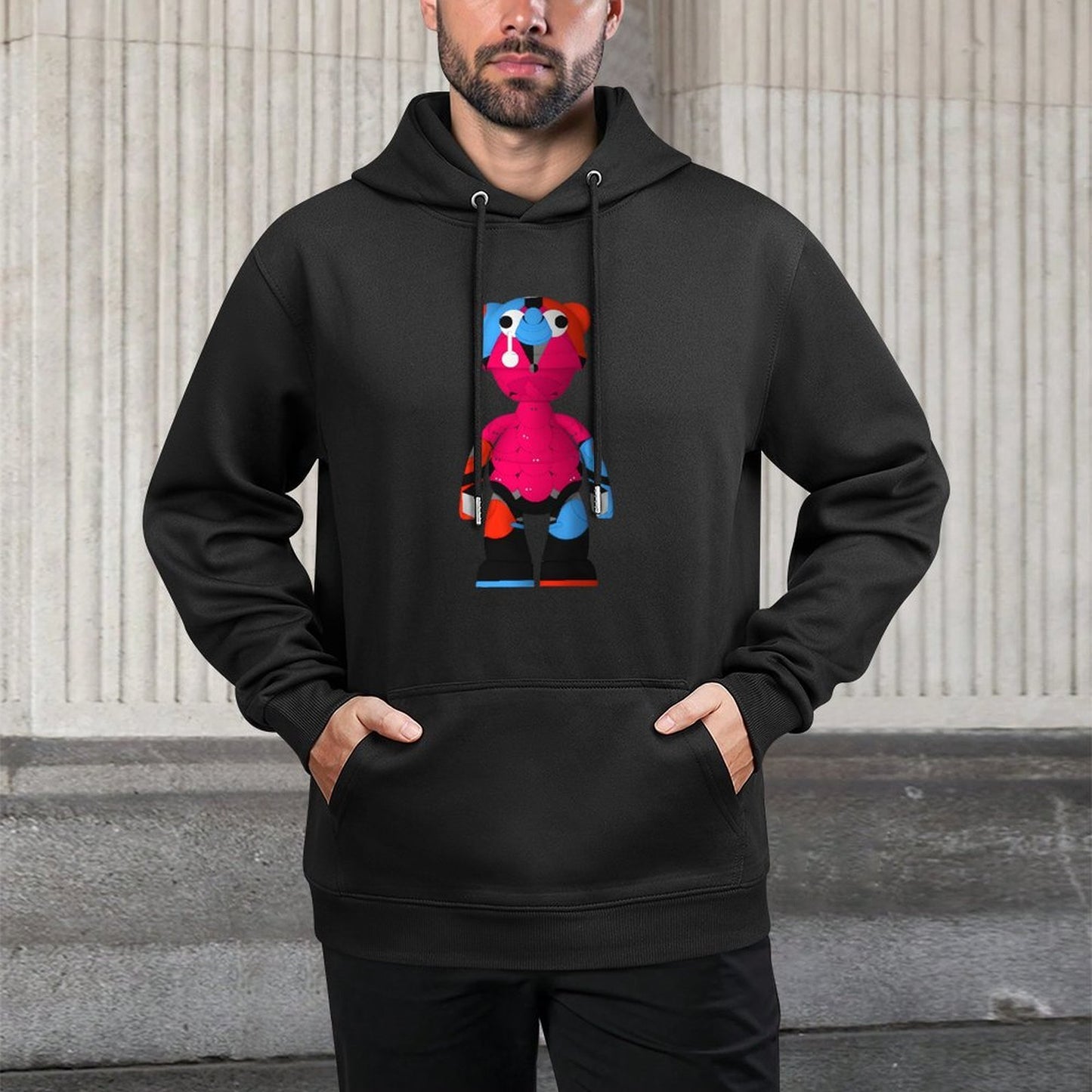IPIB 250g Hooded Pocket Sweatshirt Front GraphicMen's Hooded  Sweatshirt6000113-1