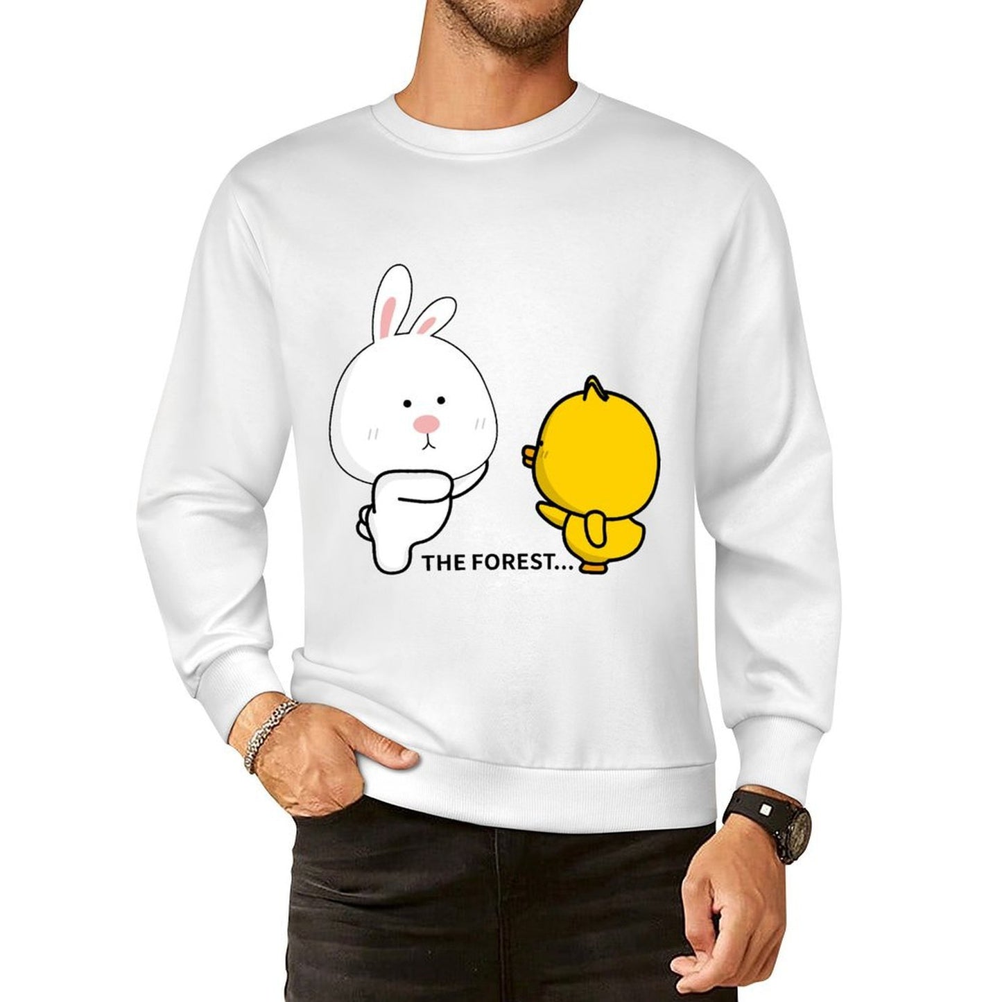 Front Patterned Long Sleeve TopCasual Wrinkle-Free